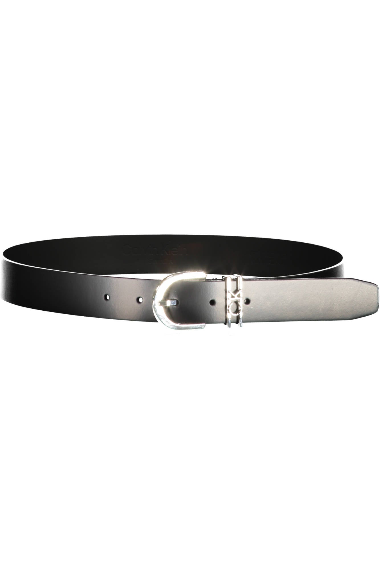 Women's leather belt black