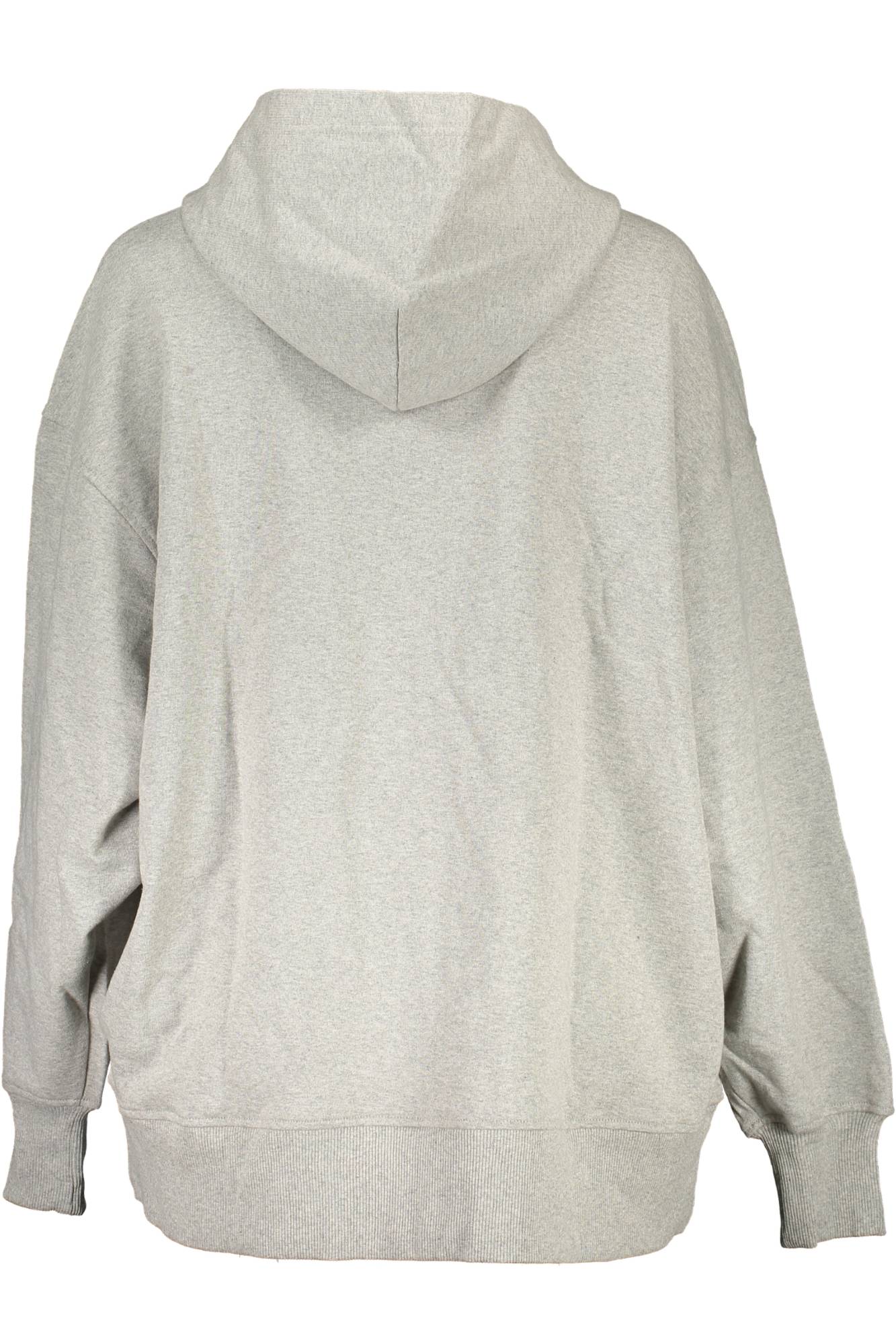 Sweatshirt with zip woman gray