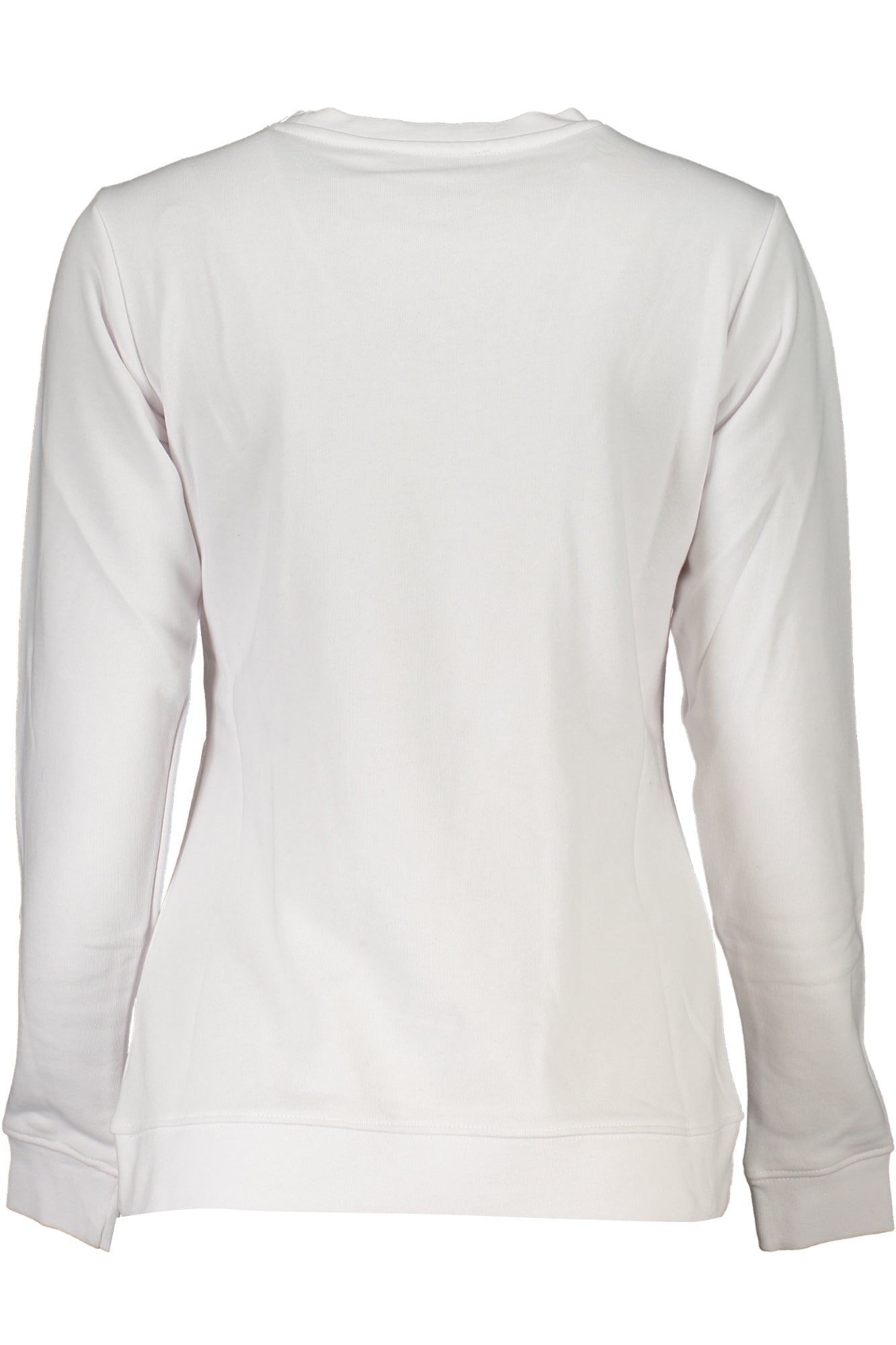 Women's white sweatshirt without zip