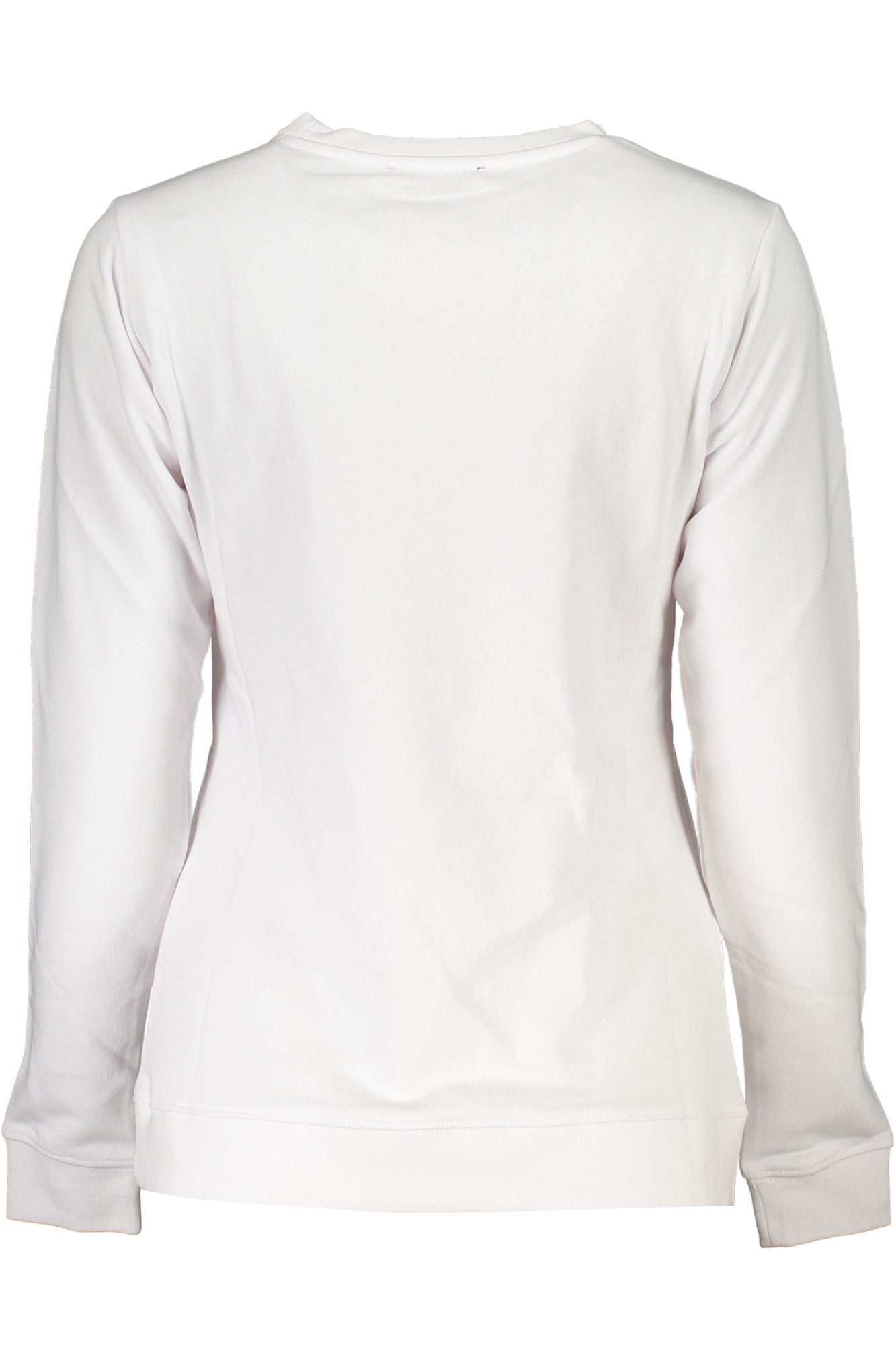 Women's white sweatshirt without zip