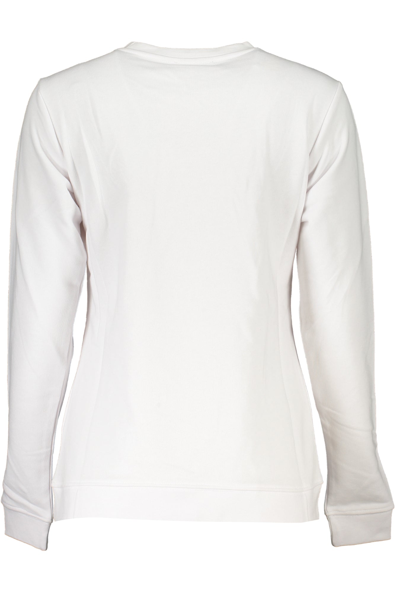 Women's white sweatshirt without zip
