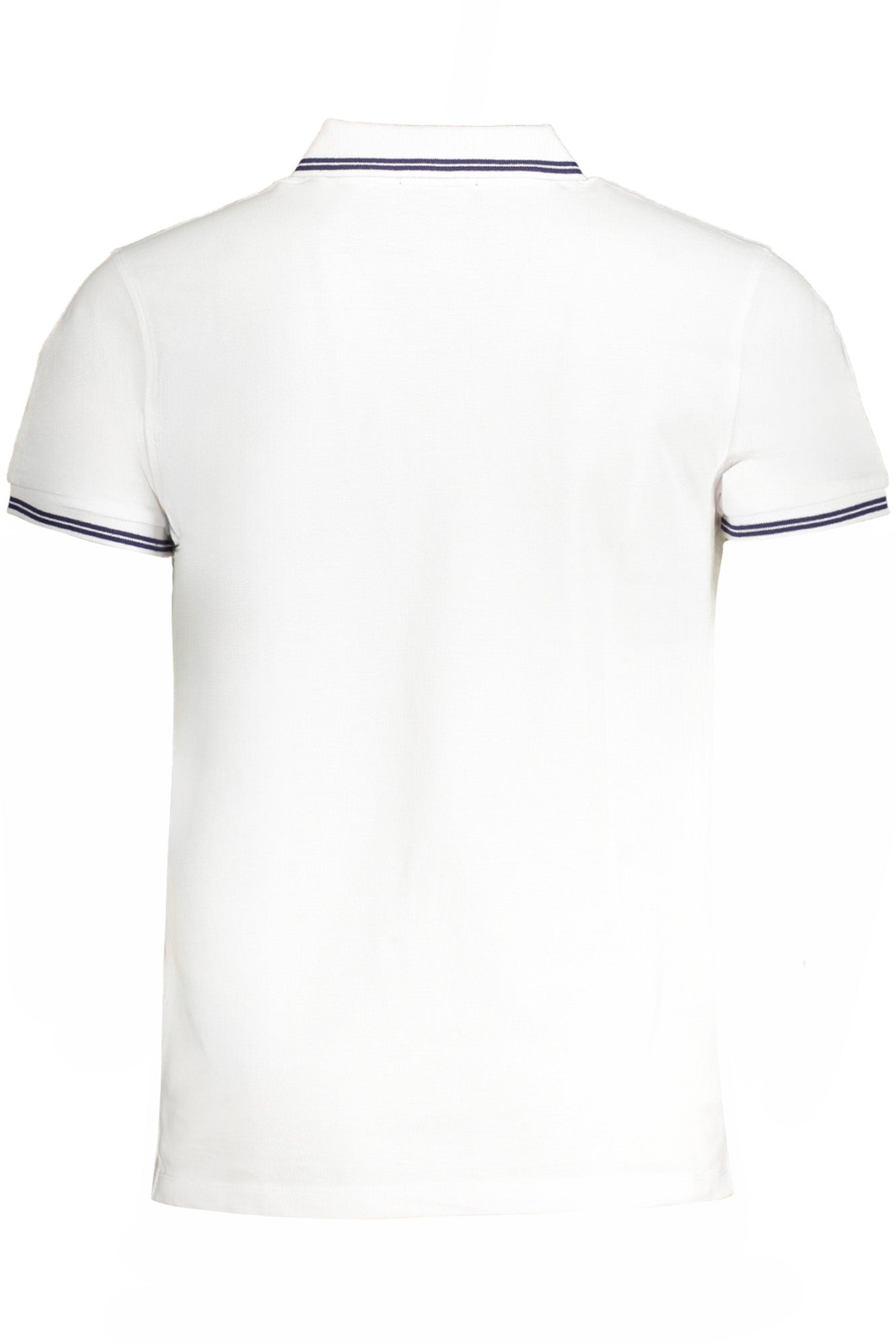 Men's white short sleeved polo shirt
