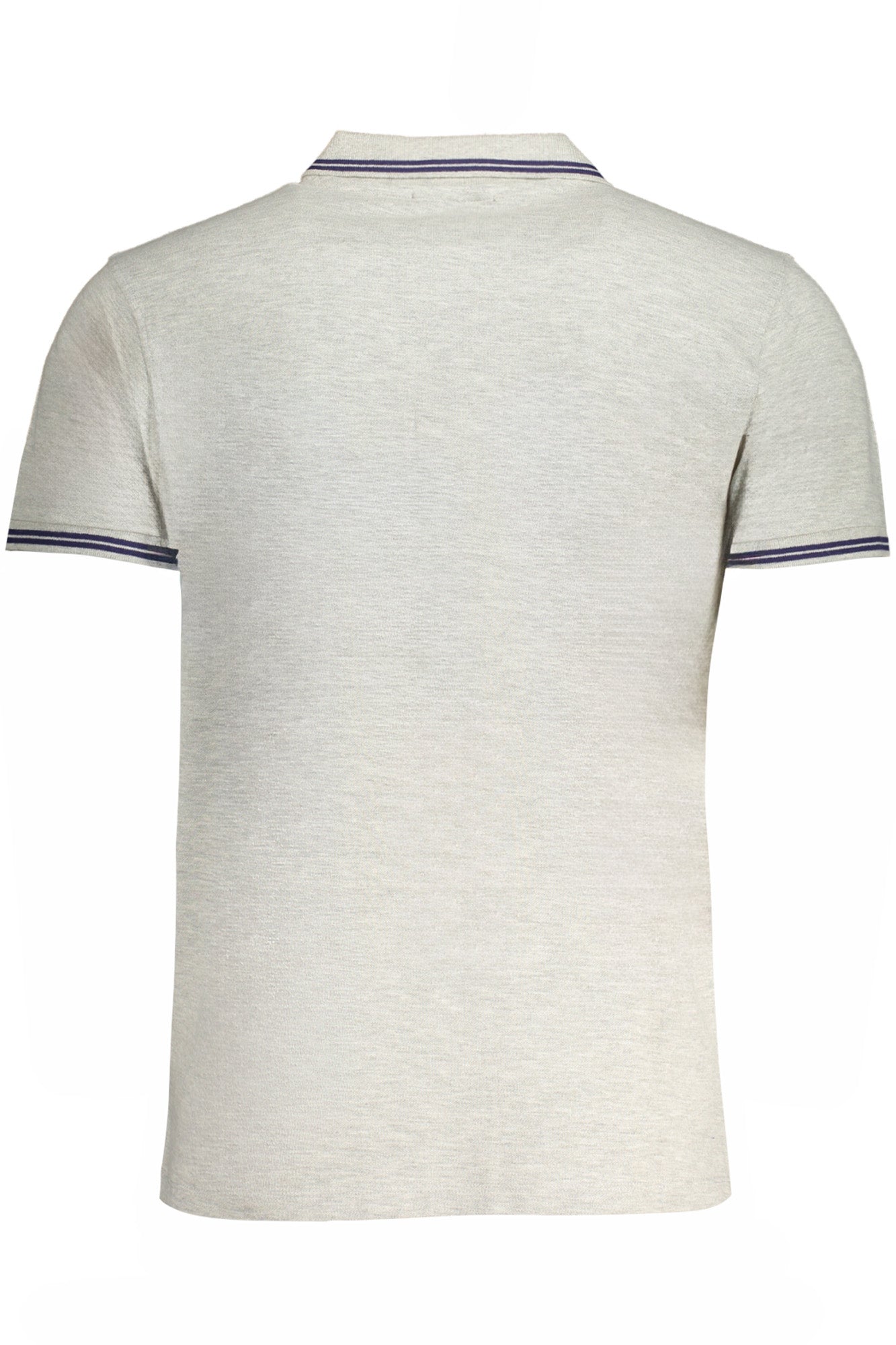 Men's gray short sleeved polo shirt
