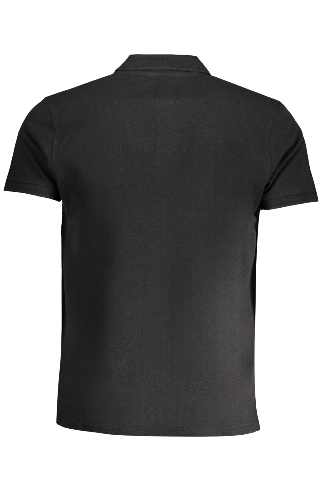 Men's short sleeved polo shirt black