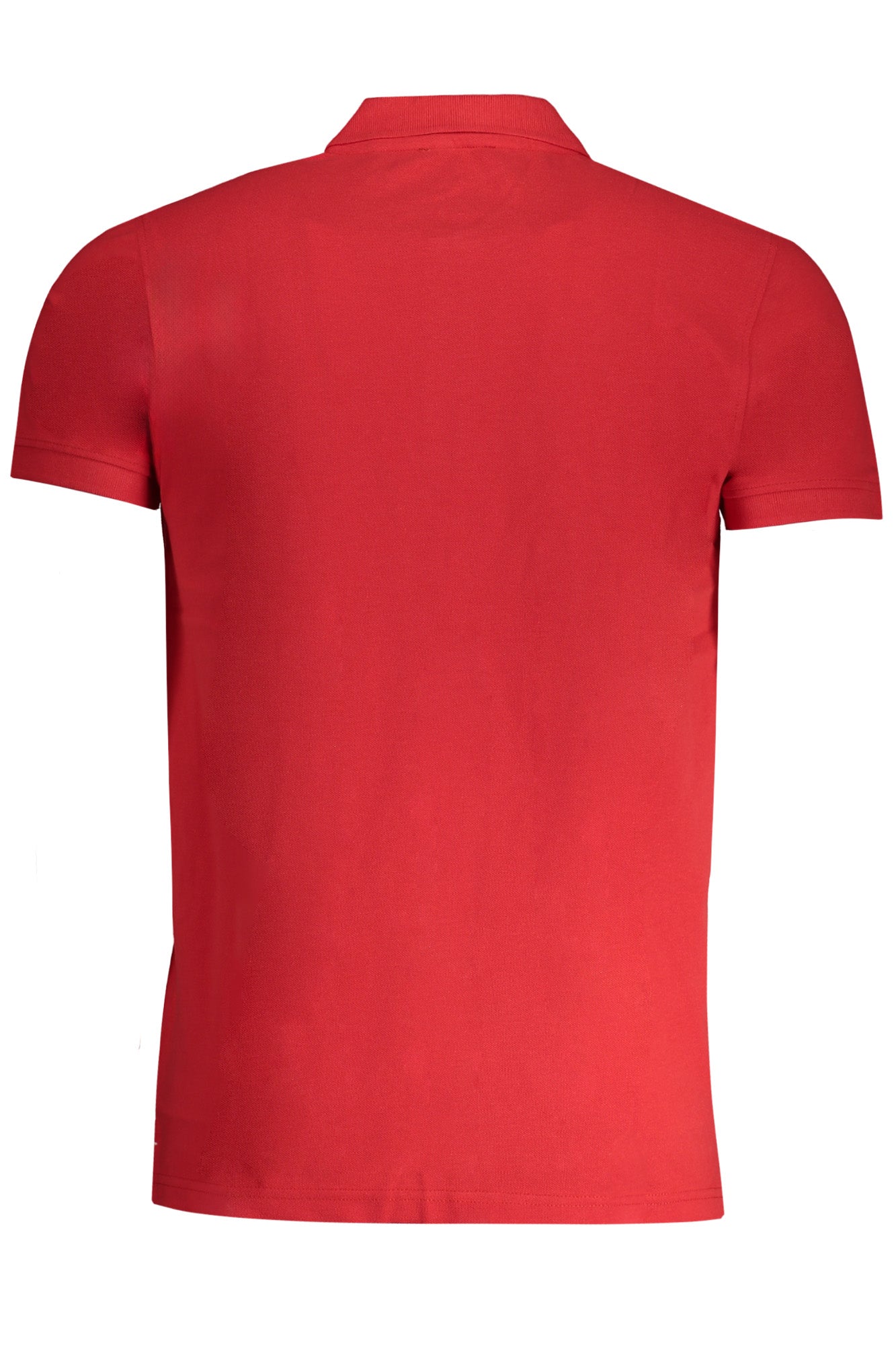 Men's short sleeved polo shirt red