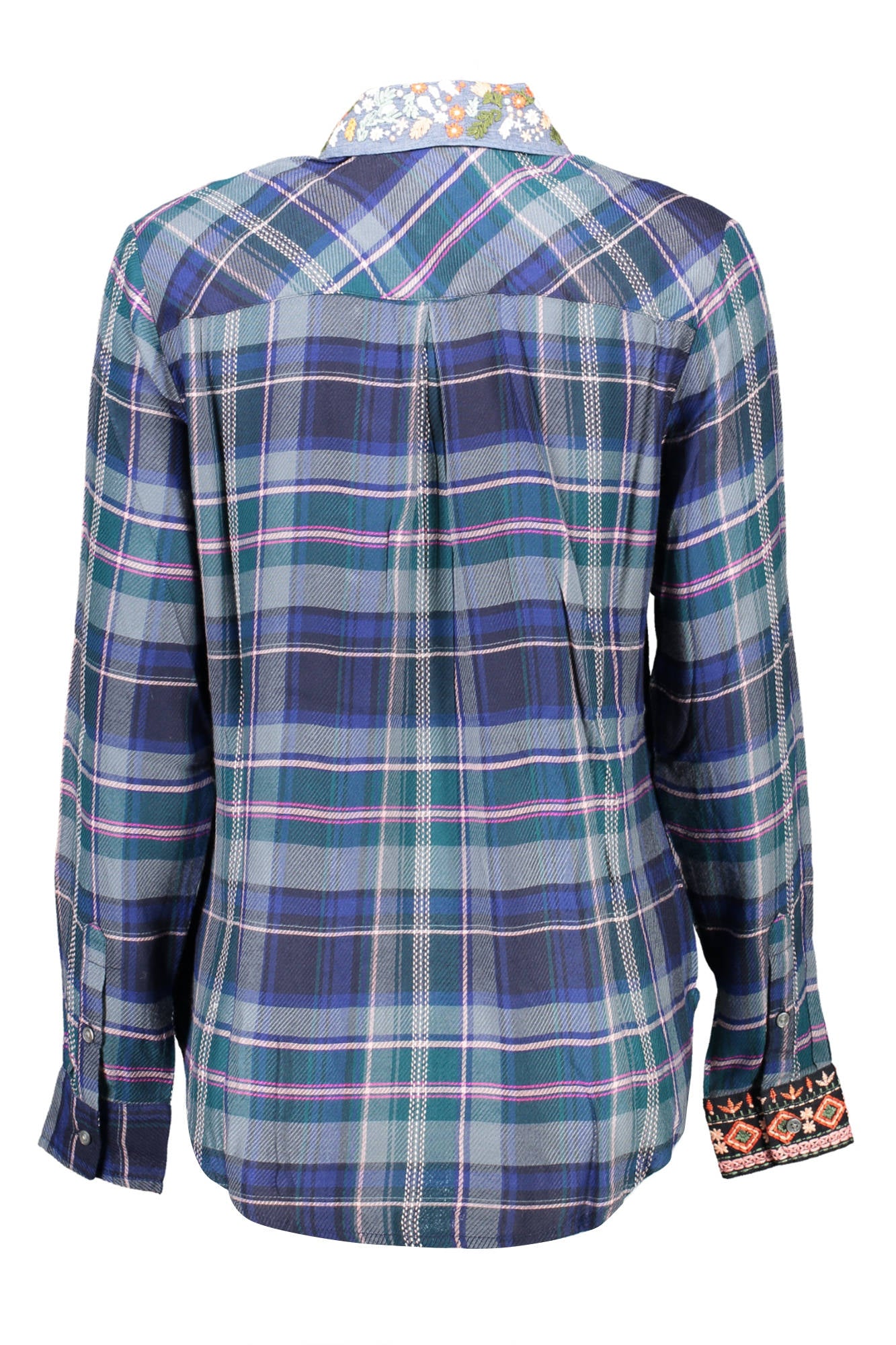 Long sleeve shirt blue woman
