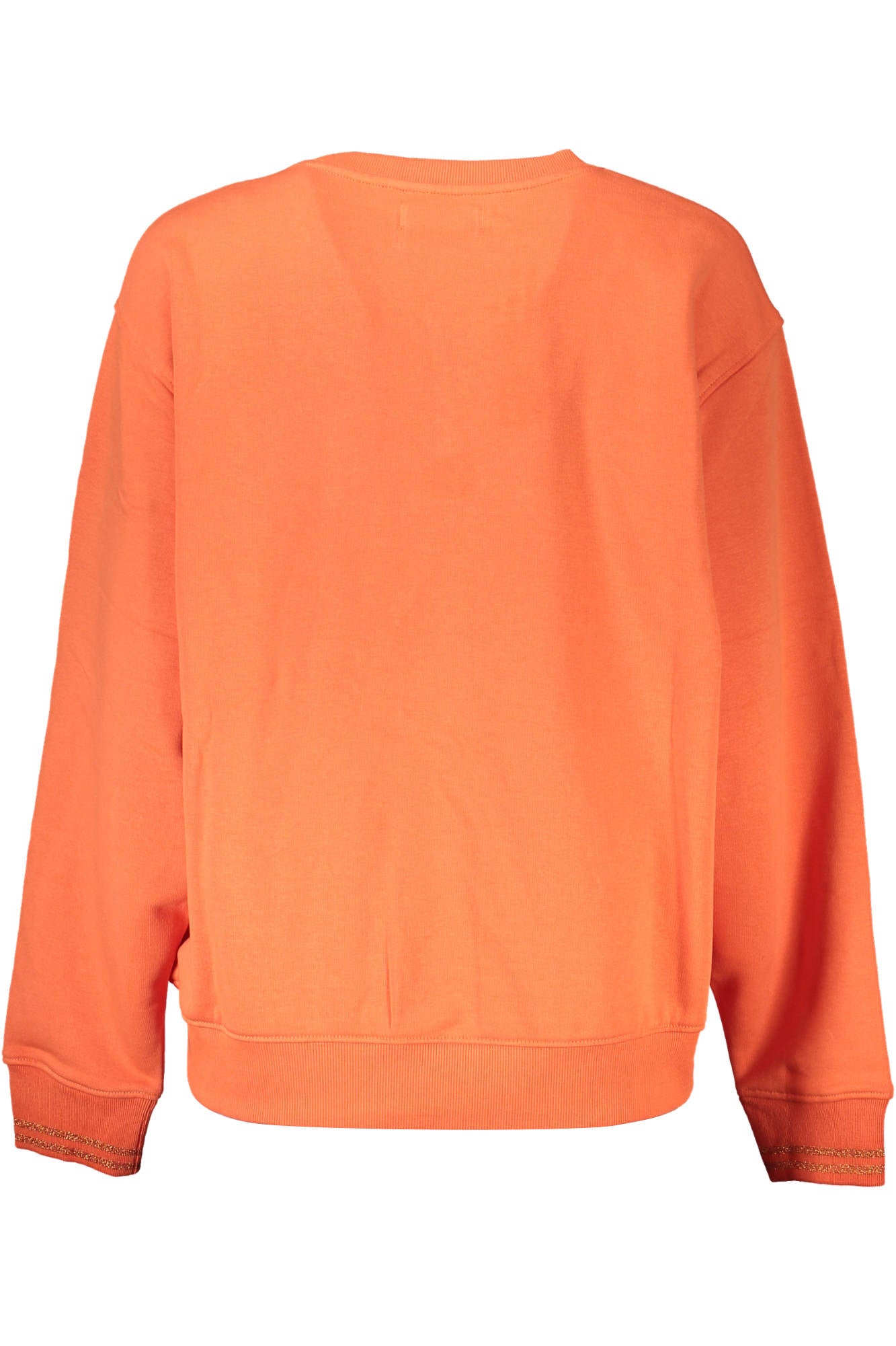 Orange women's sweatshirt without zip