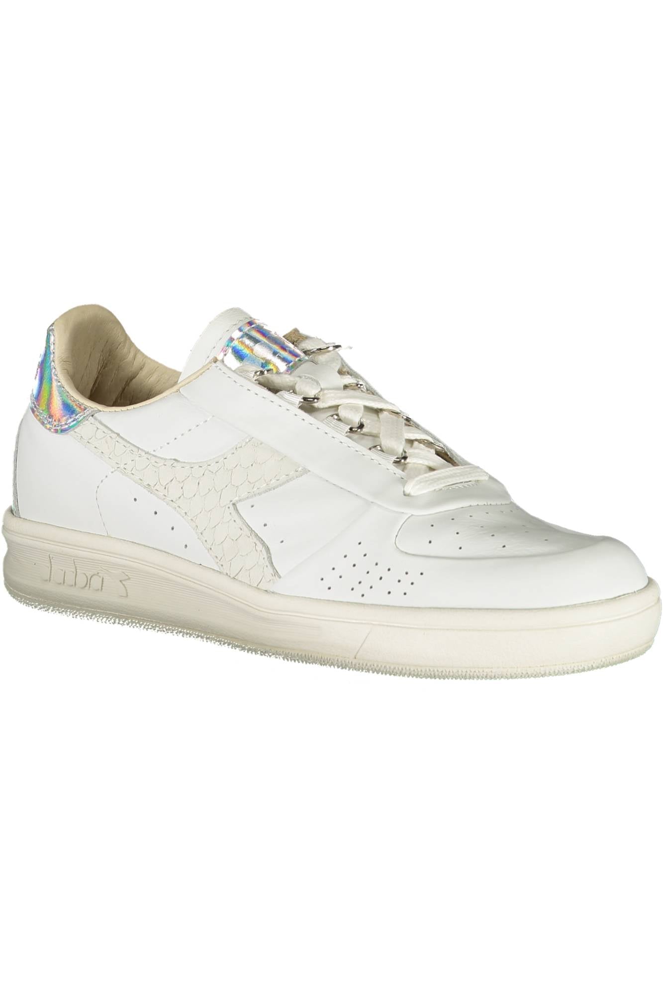White woman sports shoes