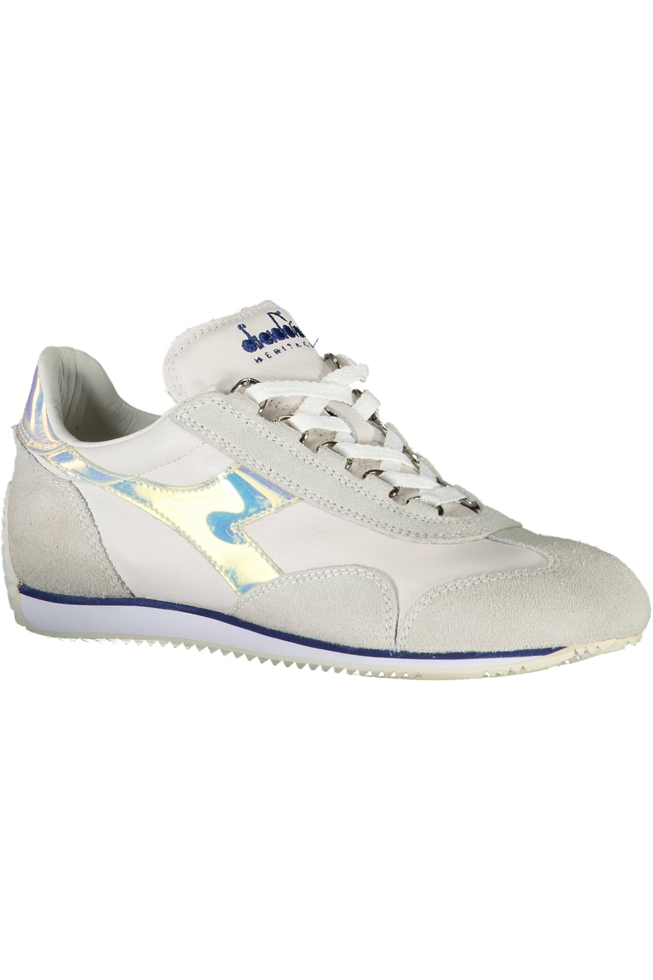 White woman sports shoes