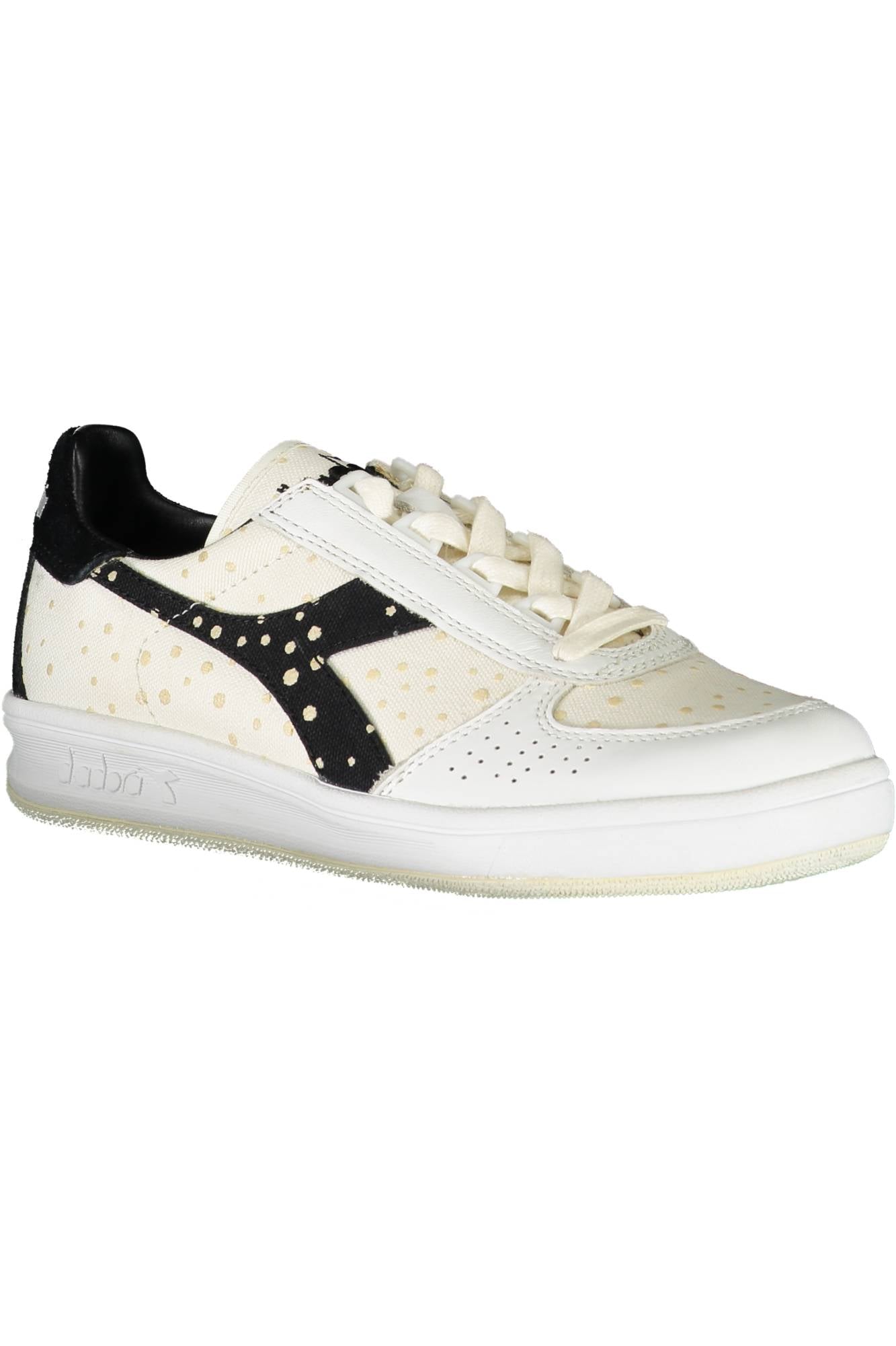 White woman sports shoes