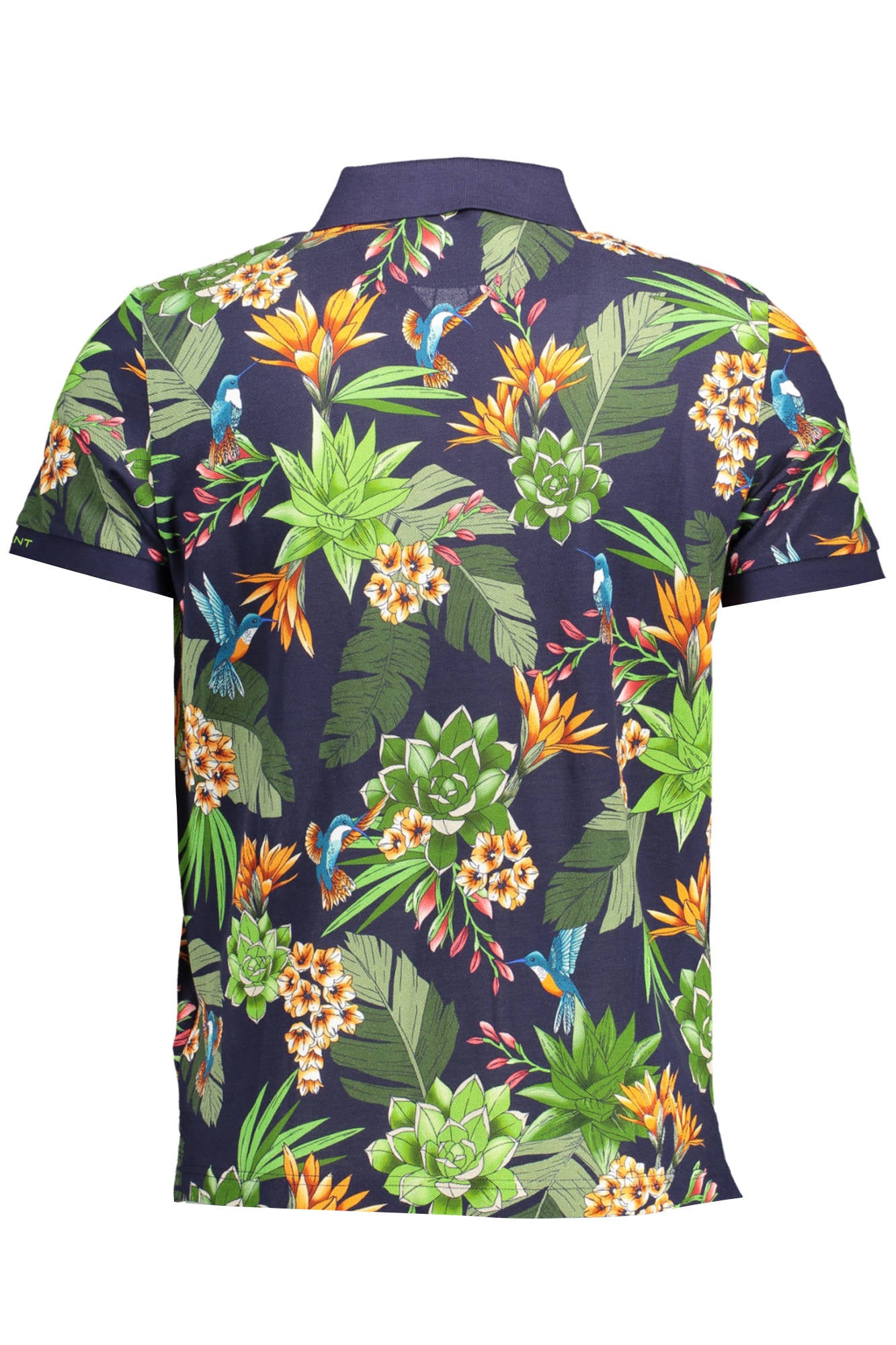 Short sleeve polo shirt man blue