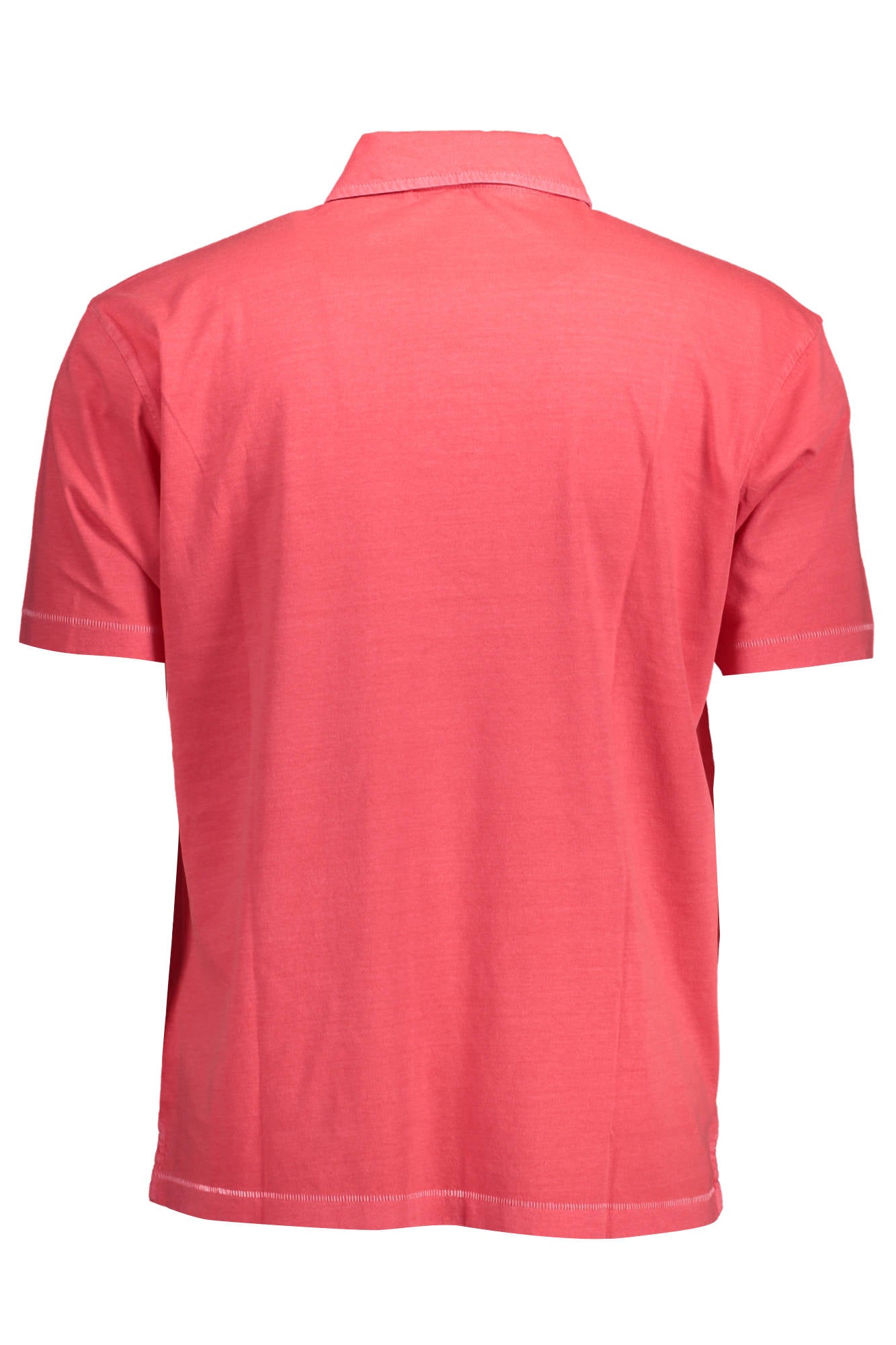 Men's pink short sleeve polo shirt