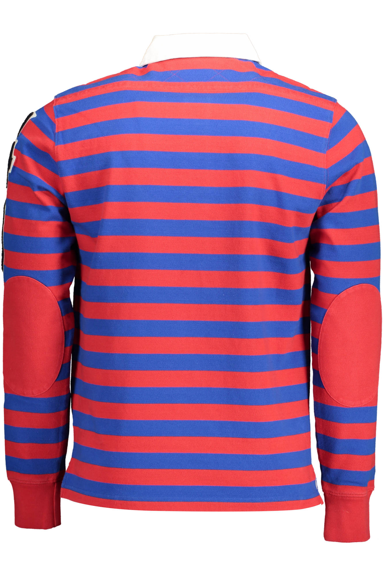 Men's red long sleeve polo shirt