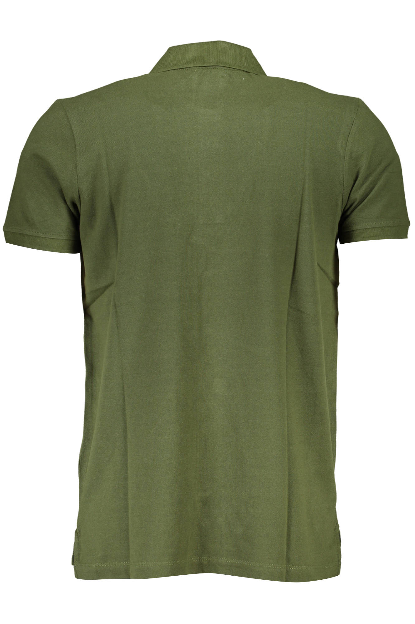 Men's green short sleeved polo shirt