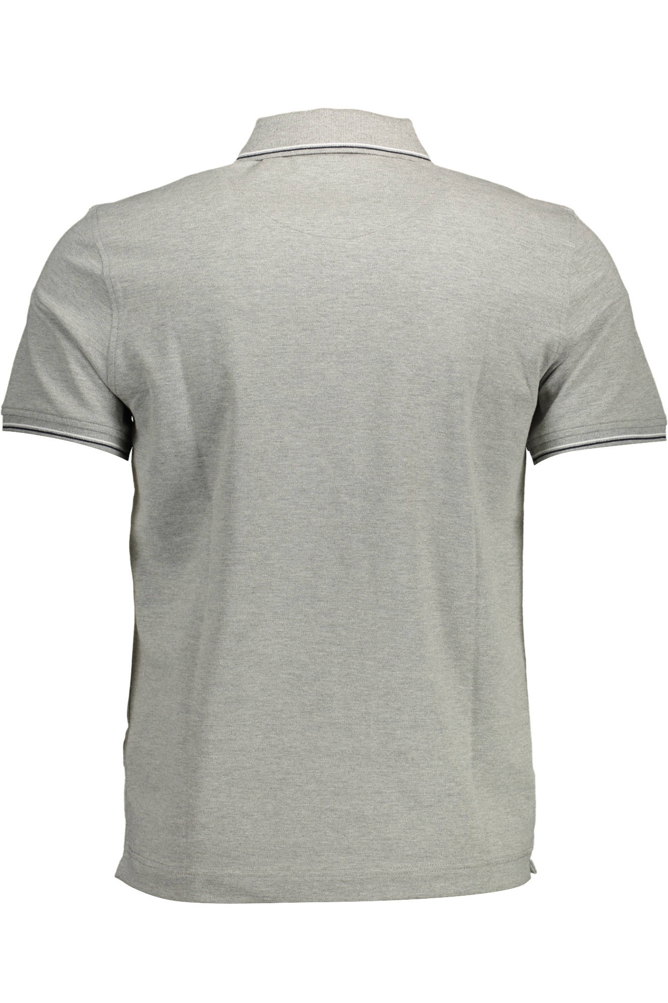 Short sleeve polo shirt man gray