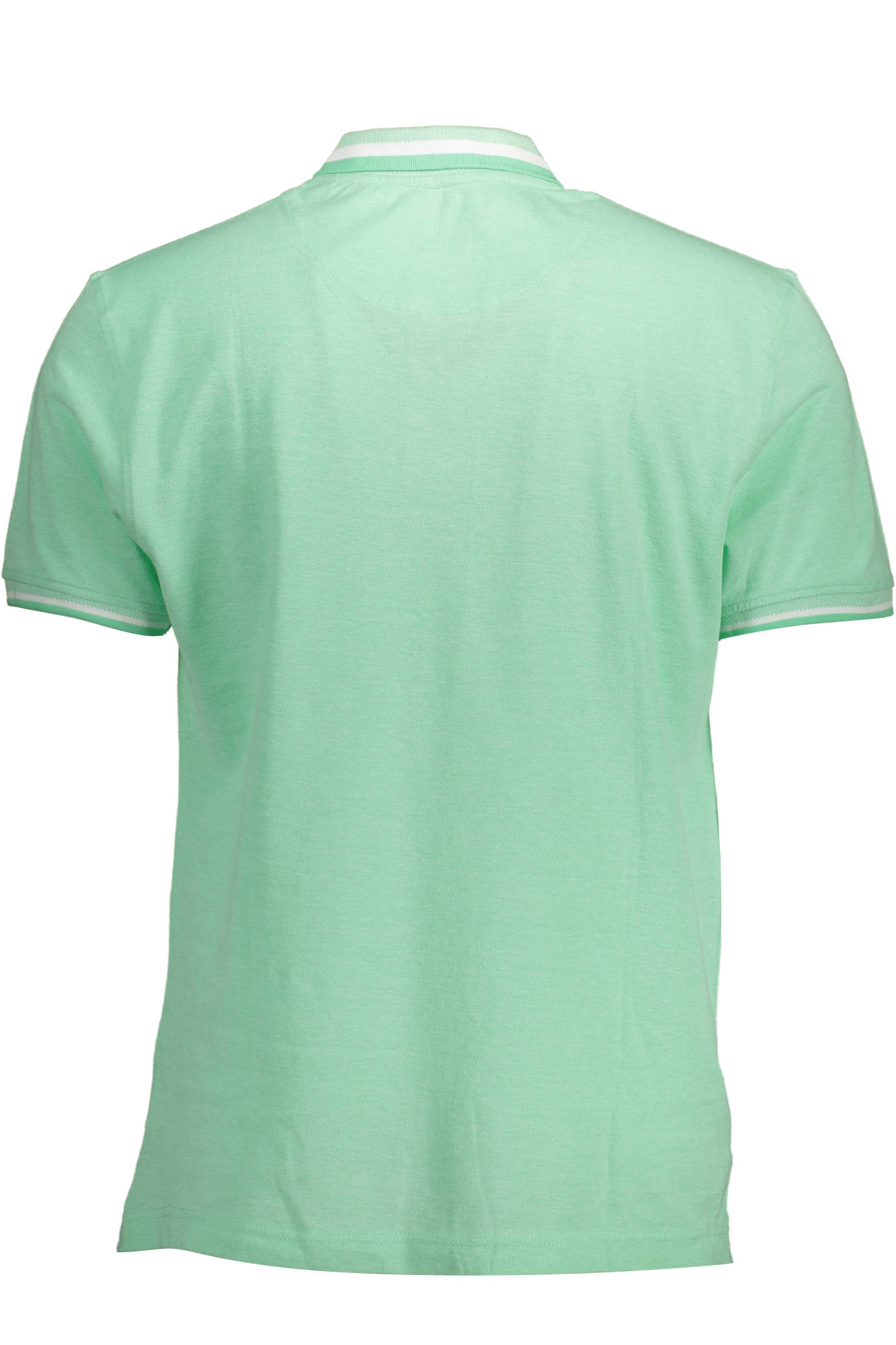 Green men's short sleeve polo shirt