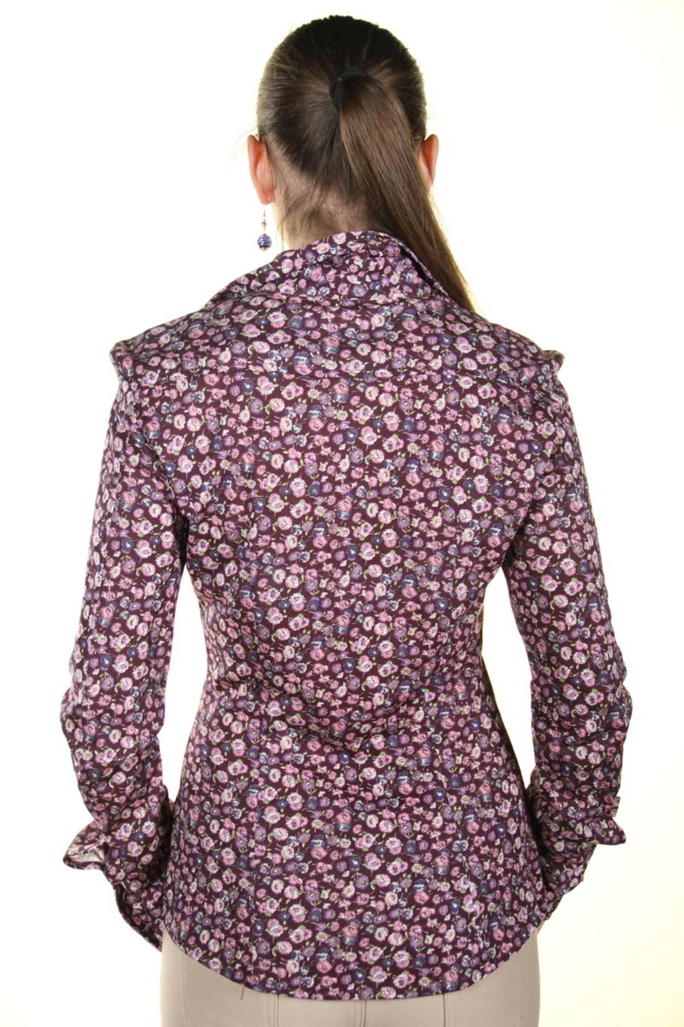 Long sleeve shirt purple woman