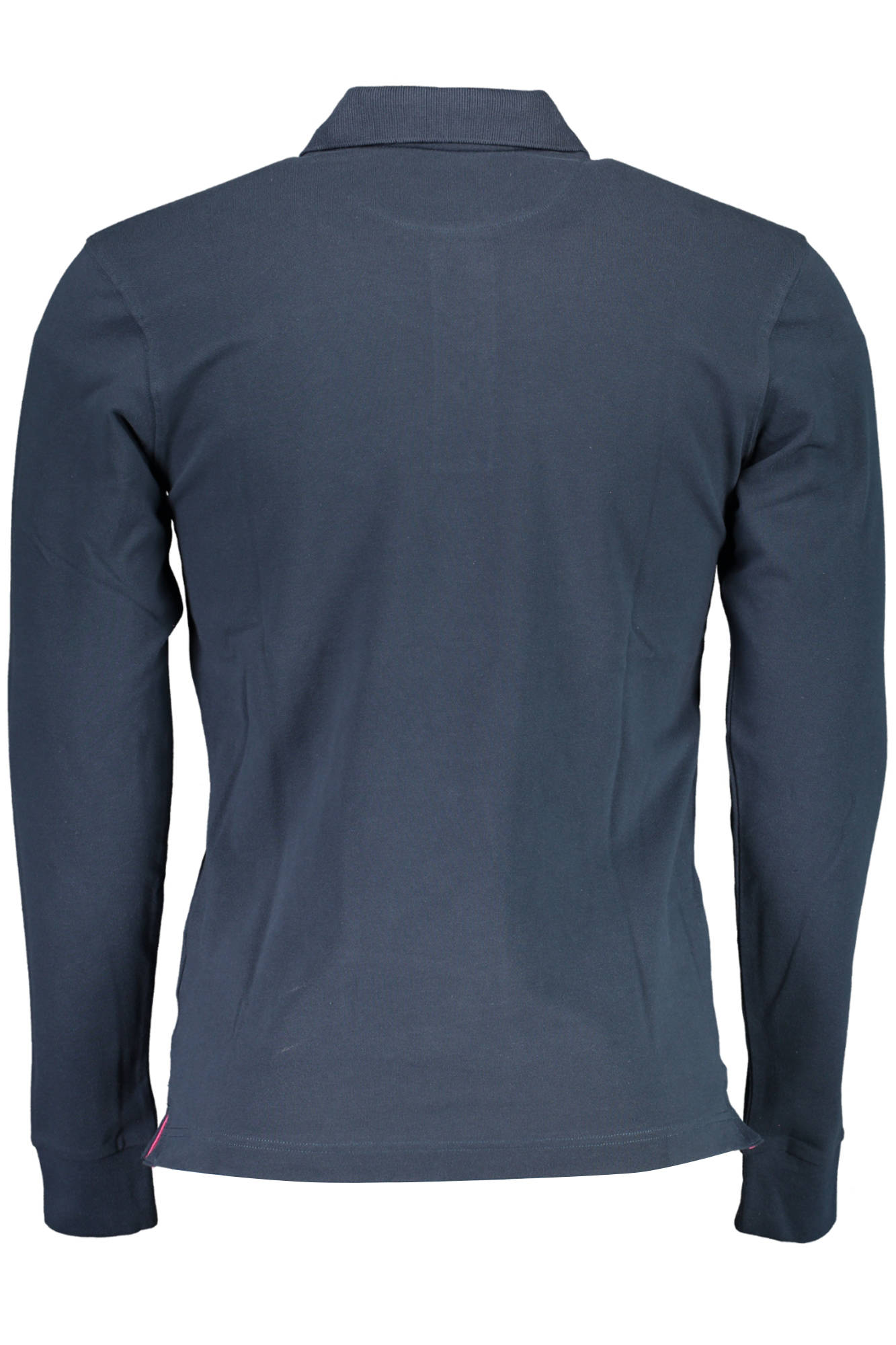 Long sleeve polo shirt man blue