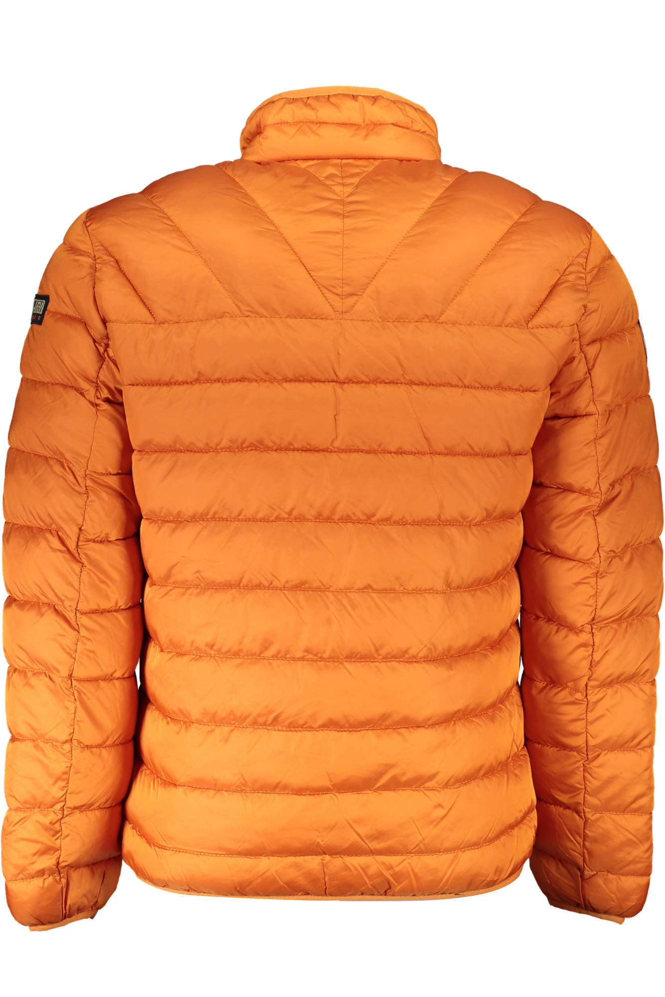 Man orange jacket