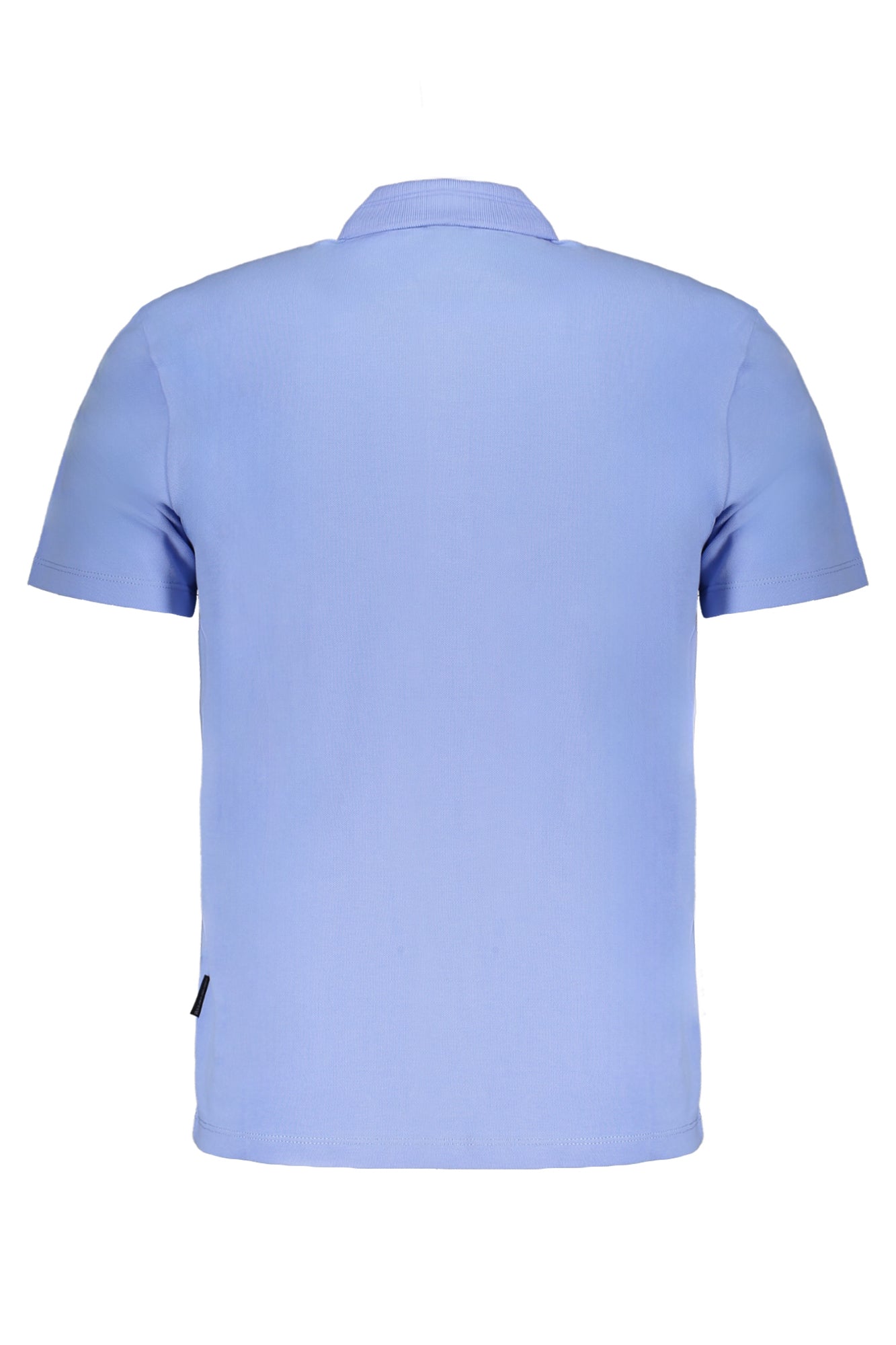 Men's blue short sleeved polo shirt