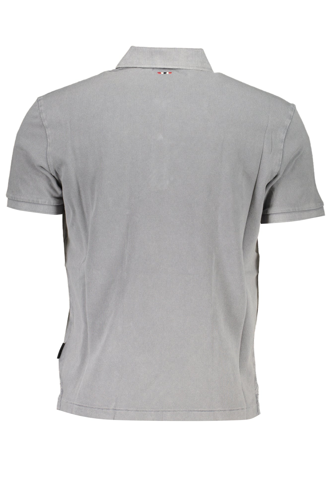 Men's gray short sleeved polo shirt