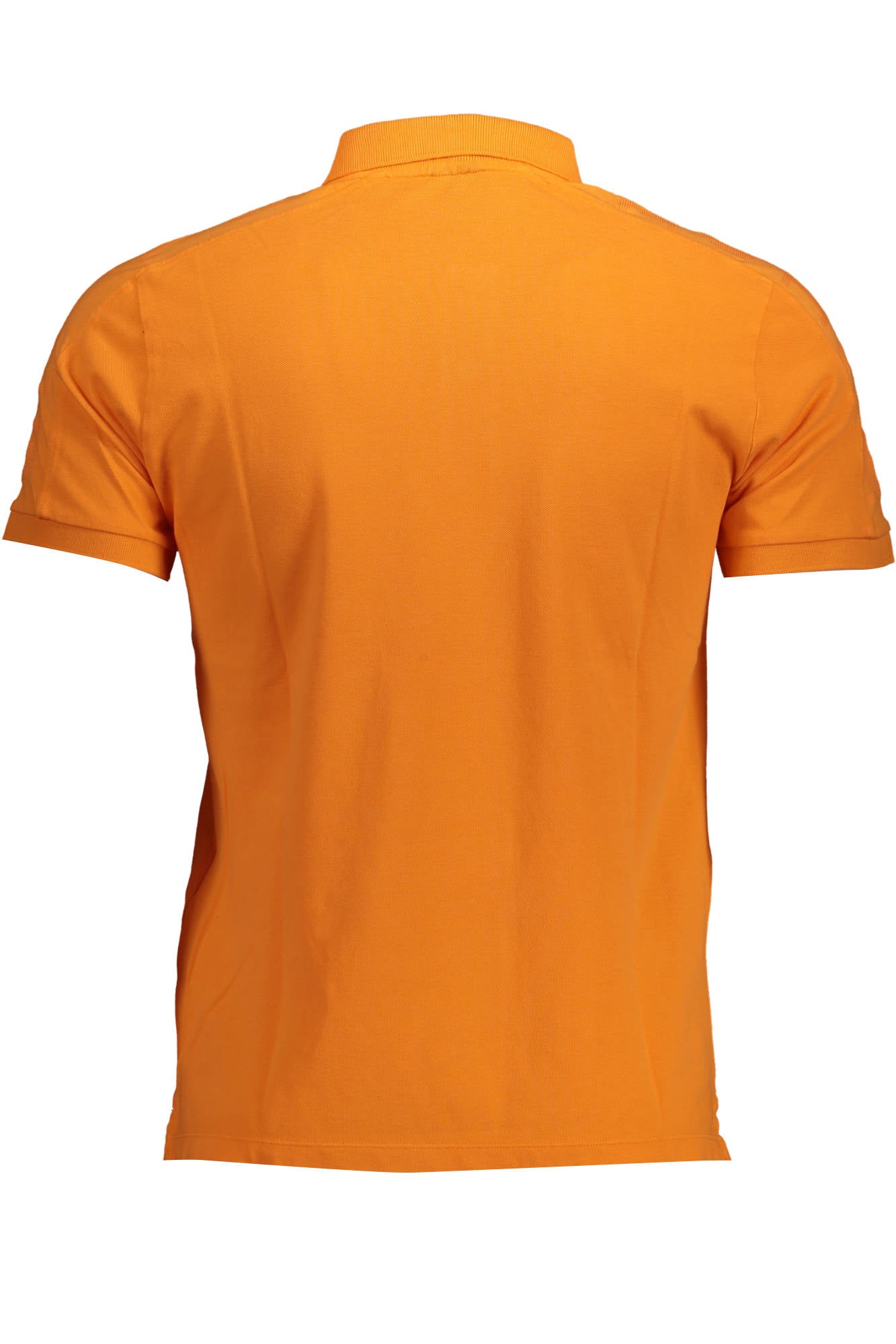 Short sleeve polo shirt man orange