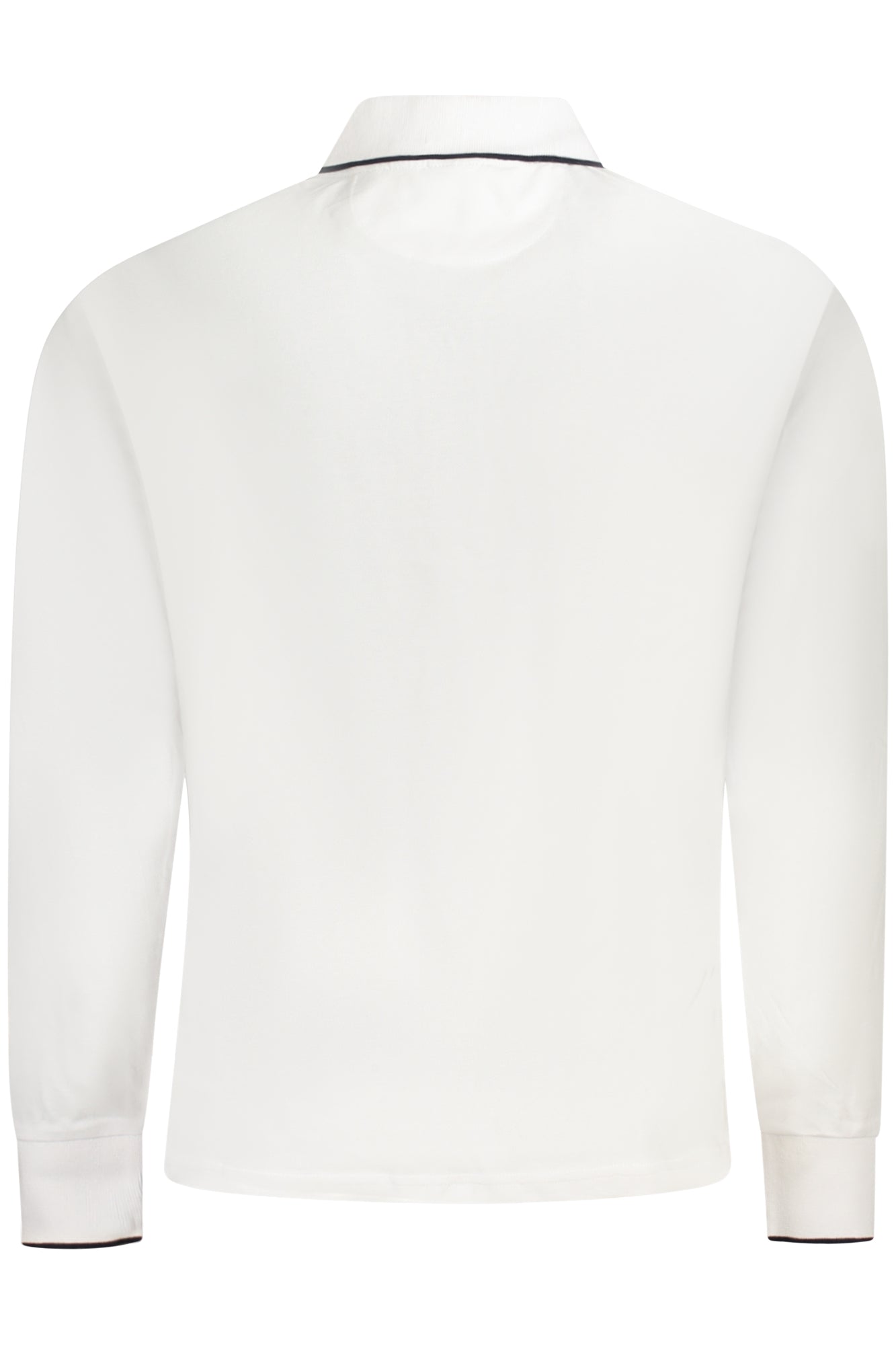 Long sleeve polo men white
