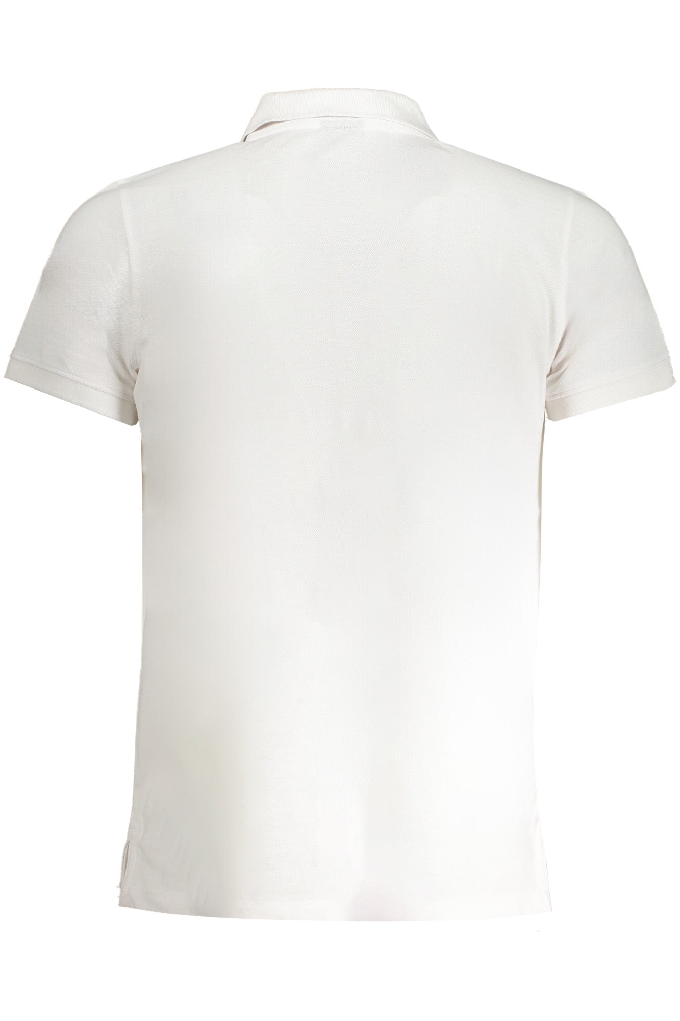 Men's white short sleeve polo shirt