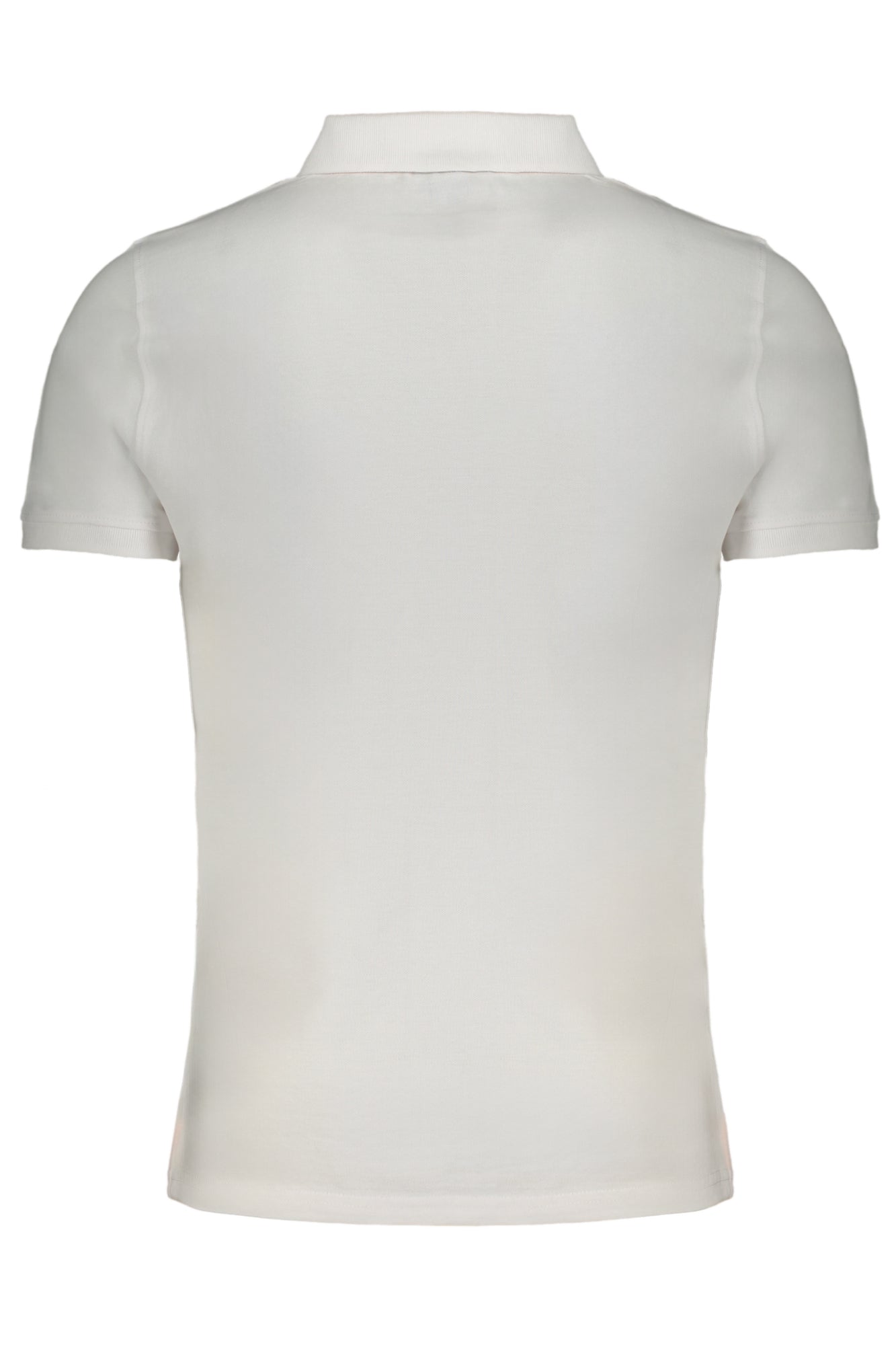 Men's white short sleeve polo shirt