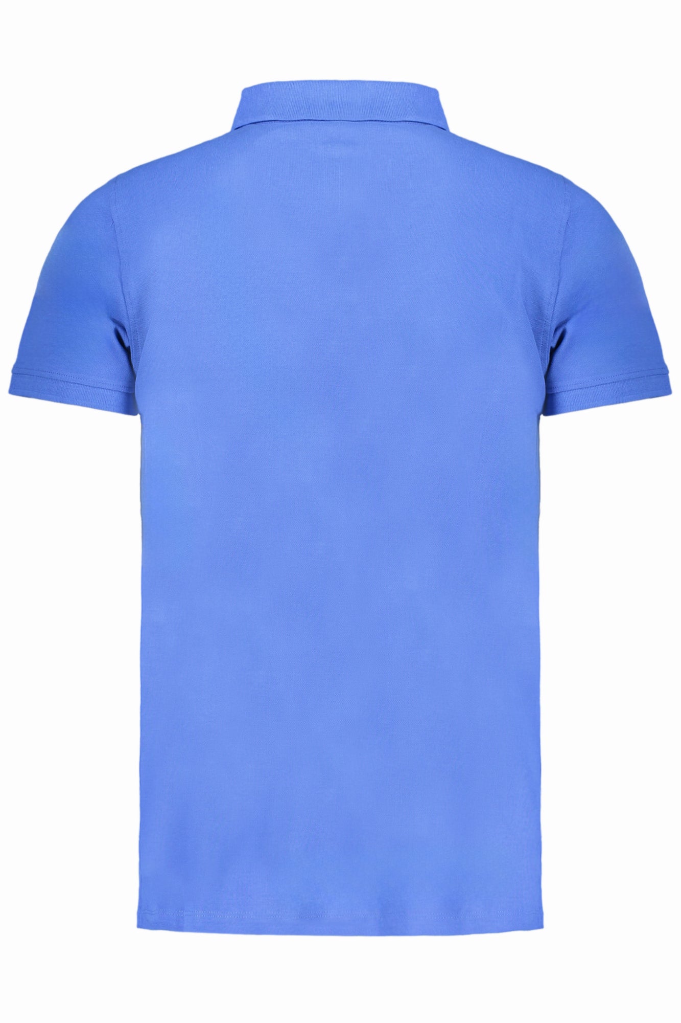 Men's blue short sleeve polo shirt