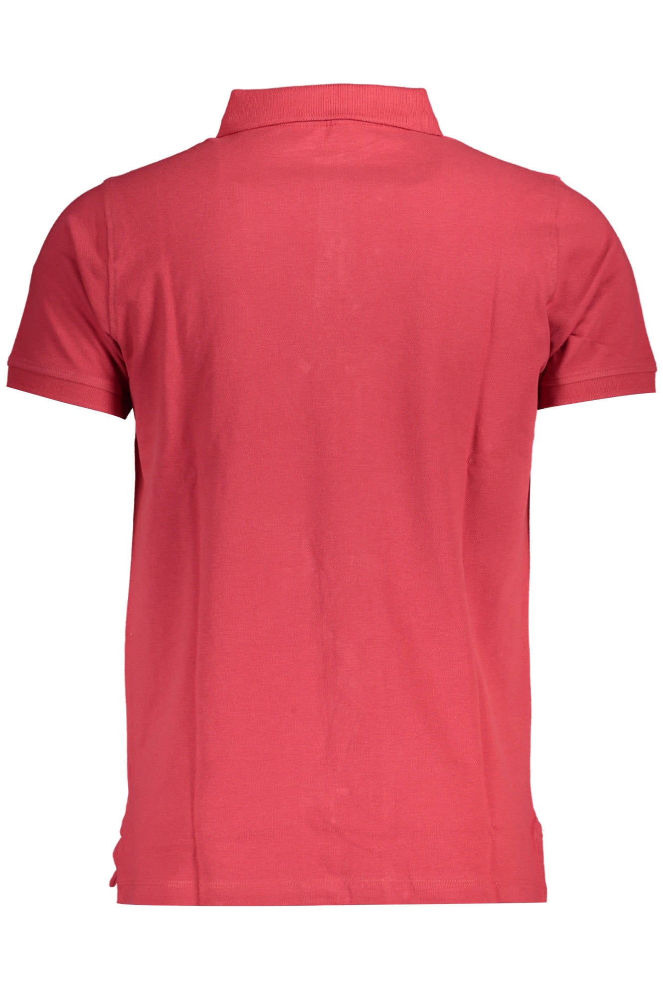 Men's short sleeved polo shirt red