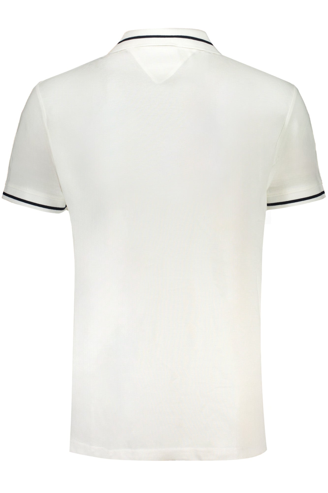 Men's white short sleeved polo shirt