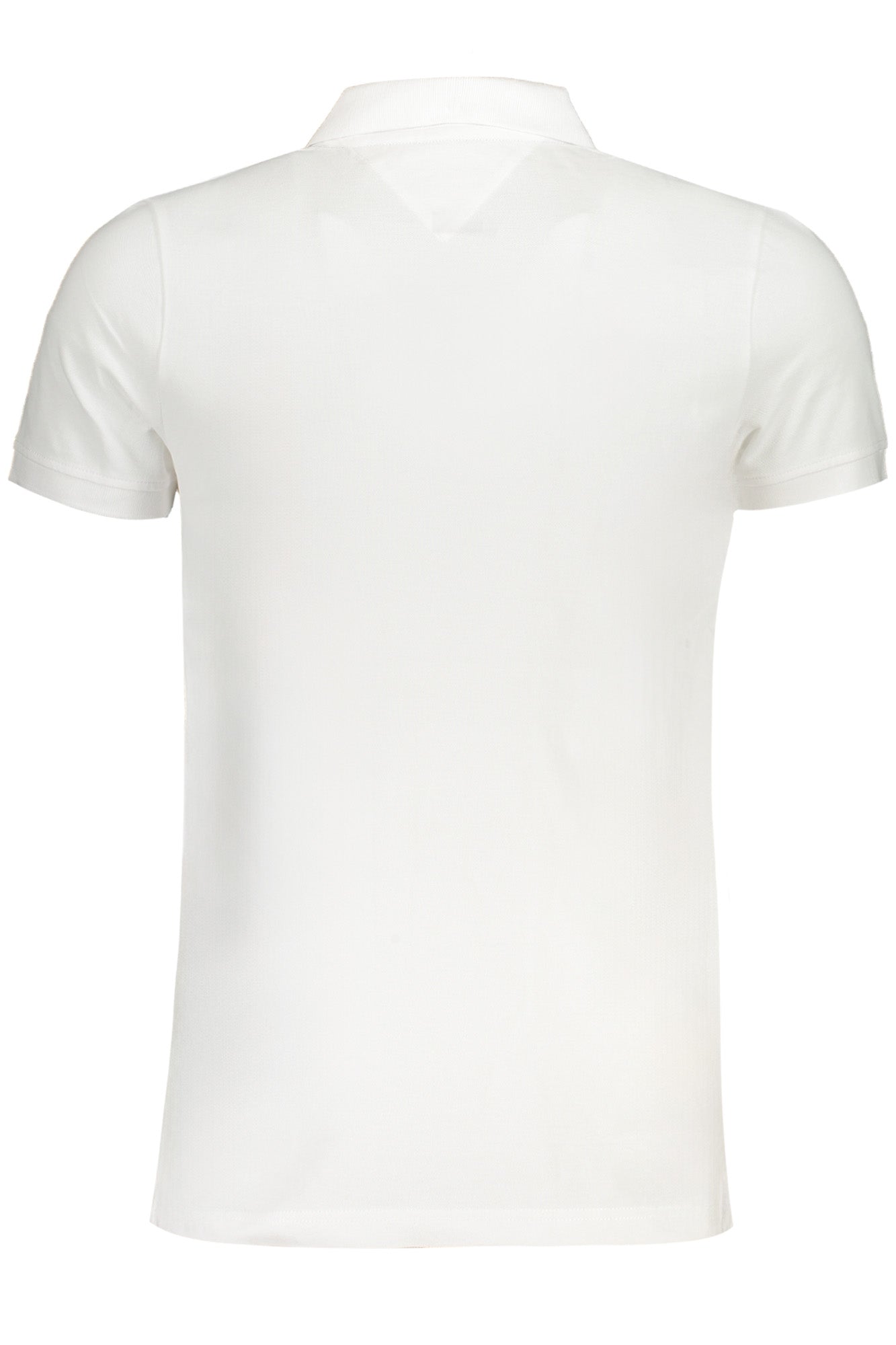 Men's white short sleeved polo shirt