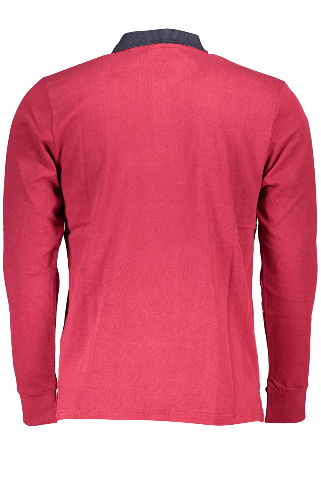 Men's long sleeved polo shirt red