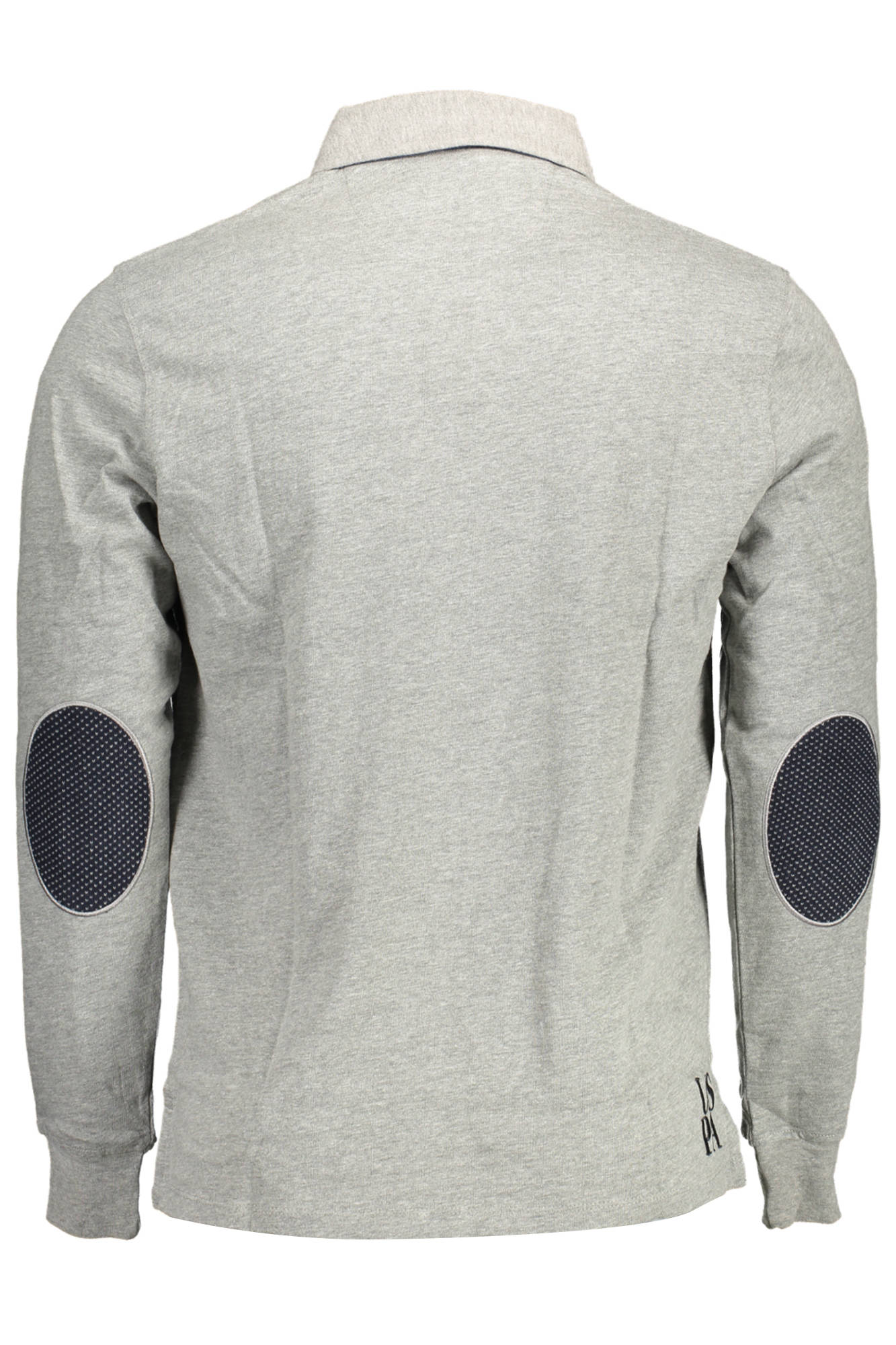 Long sleeved polo shirt man gray