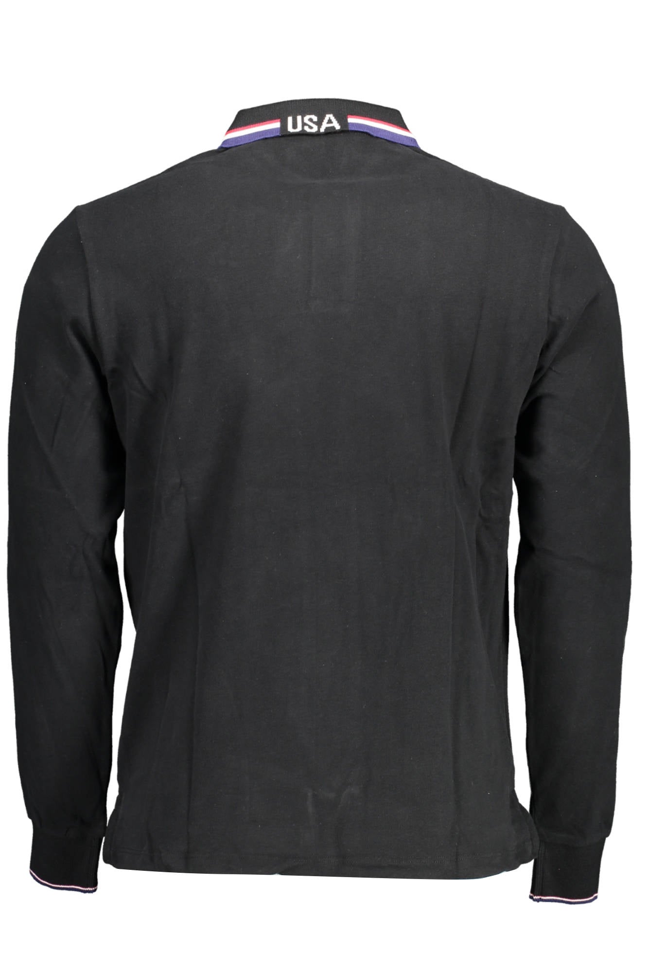 Men's long sleeved polo black