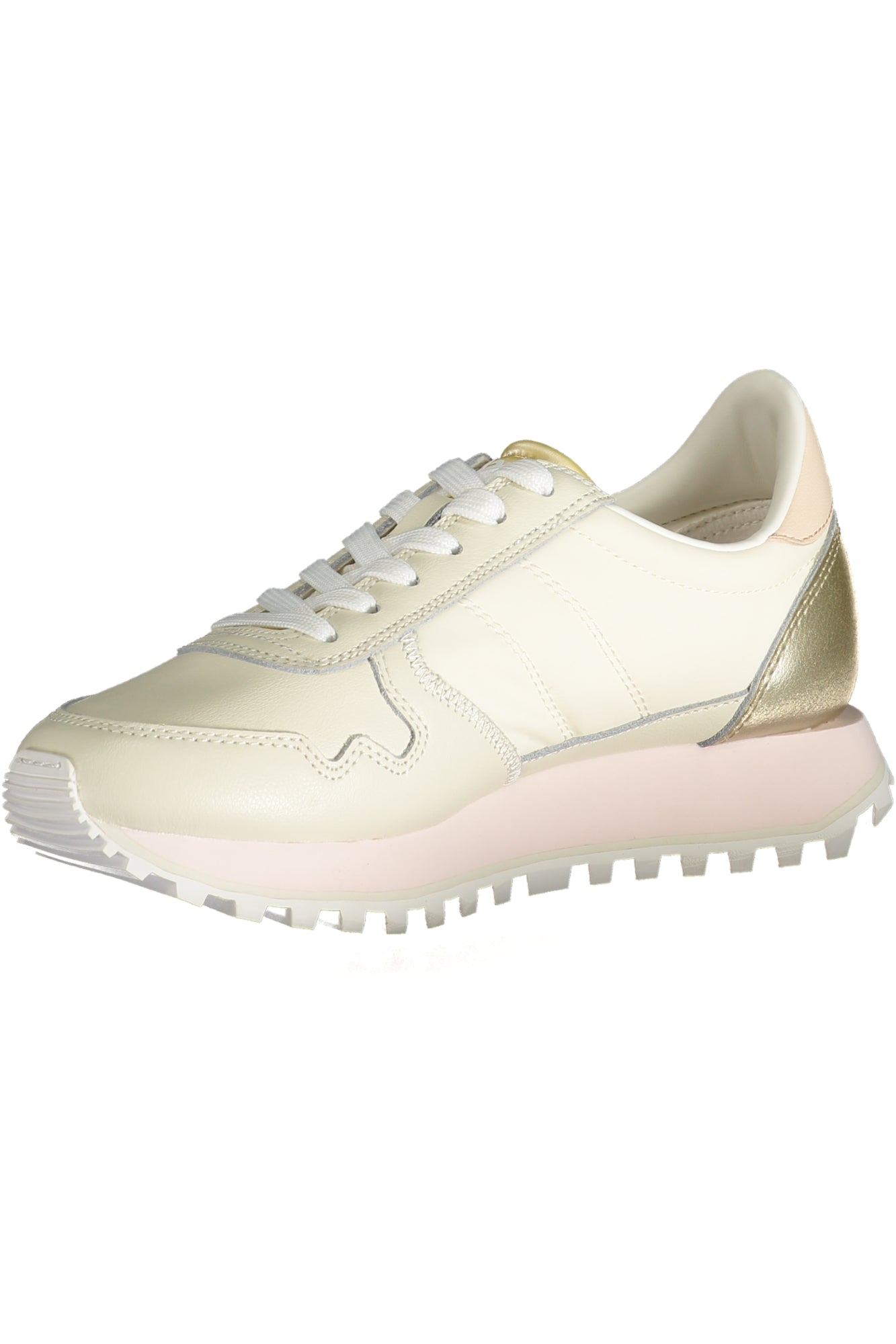 Beige women's sports shoes