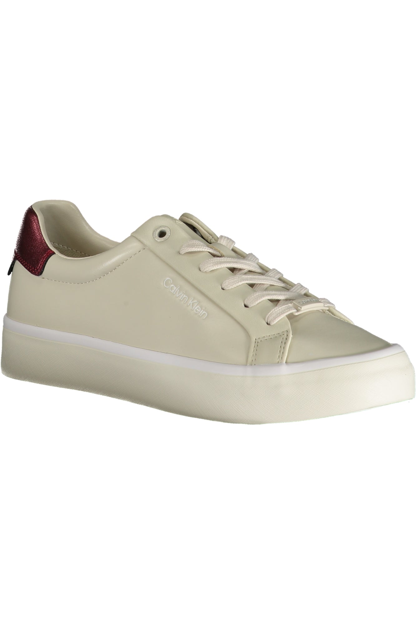 Beige women's sports shoes
