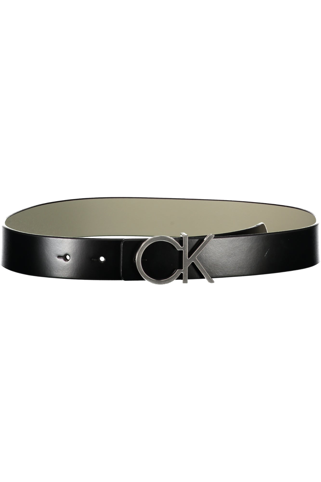 Women's black leather belt