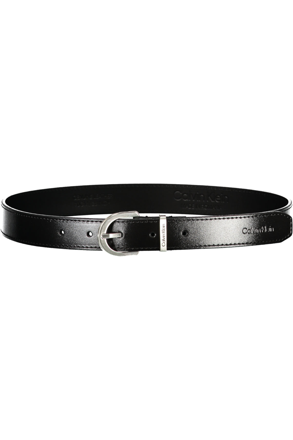 Women's black leather belt