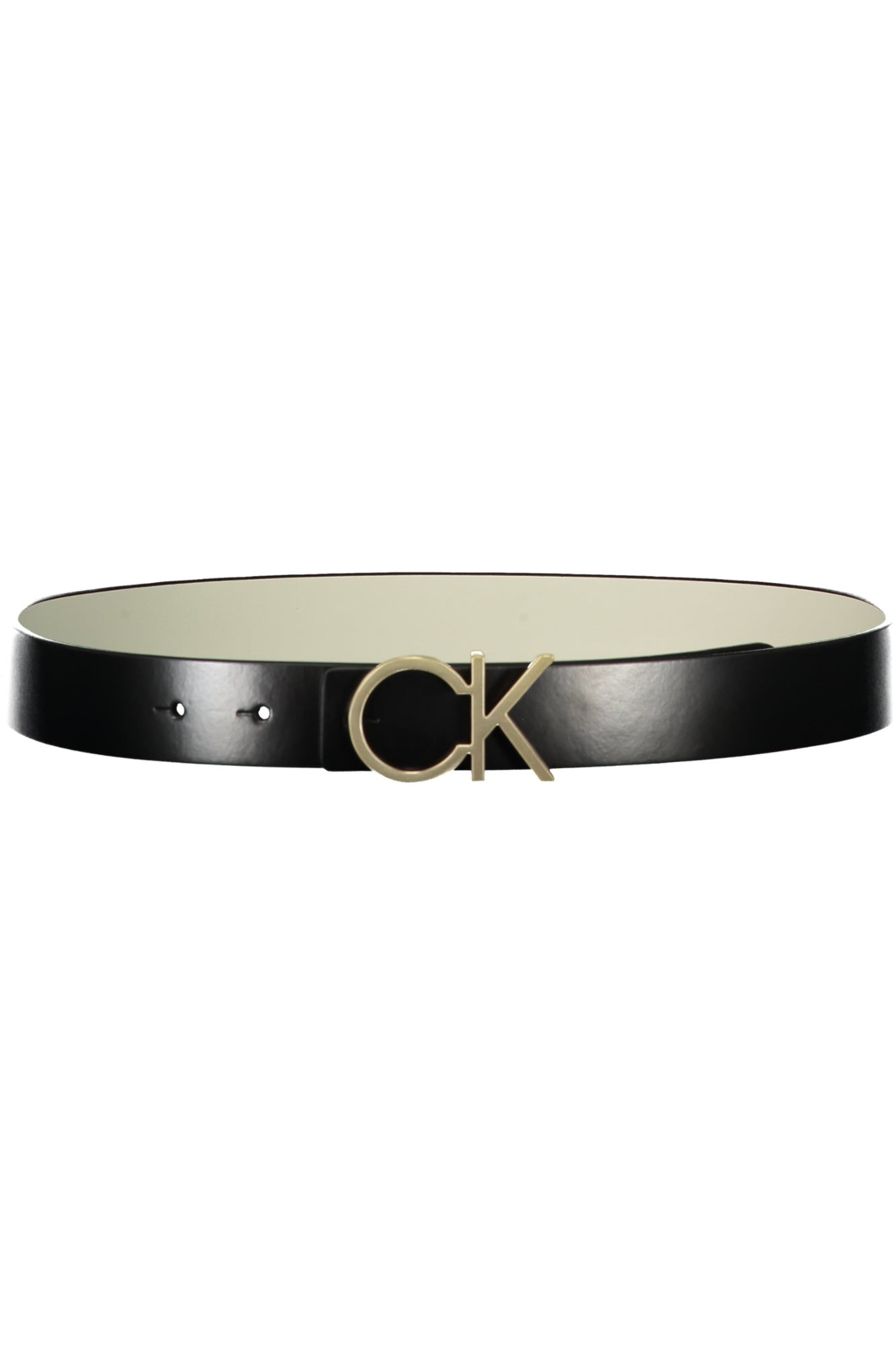Women's black leather belt