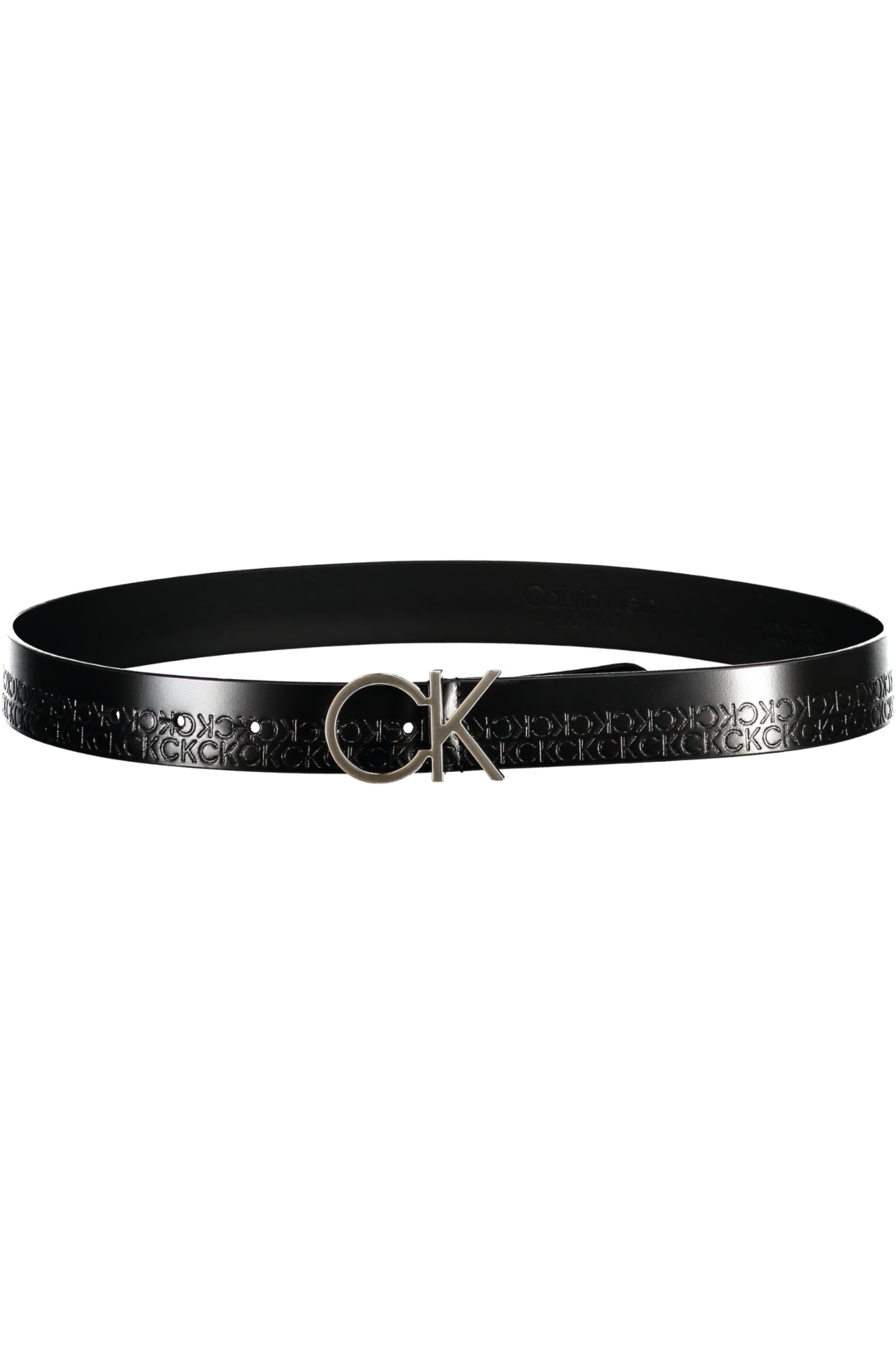 Women's black leather belt
