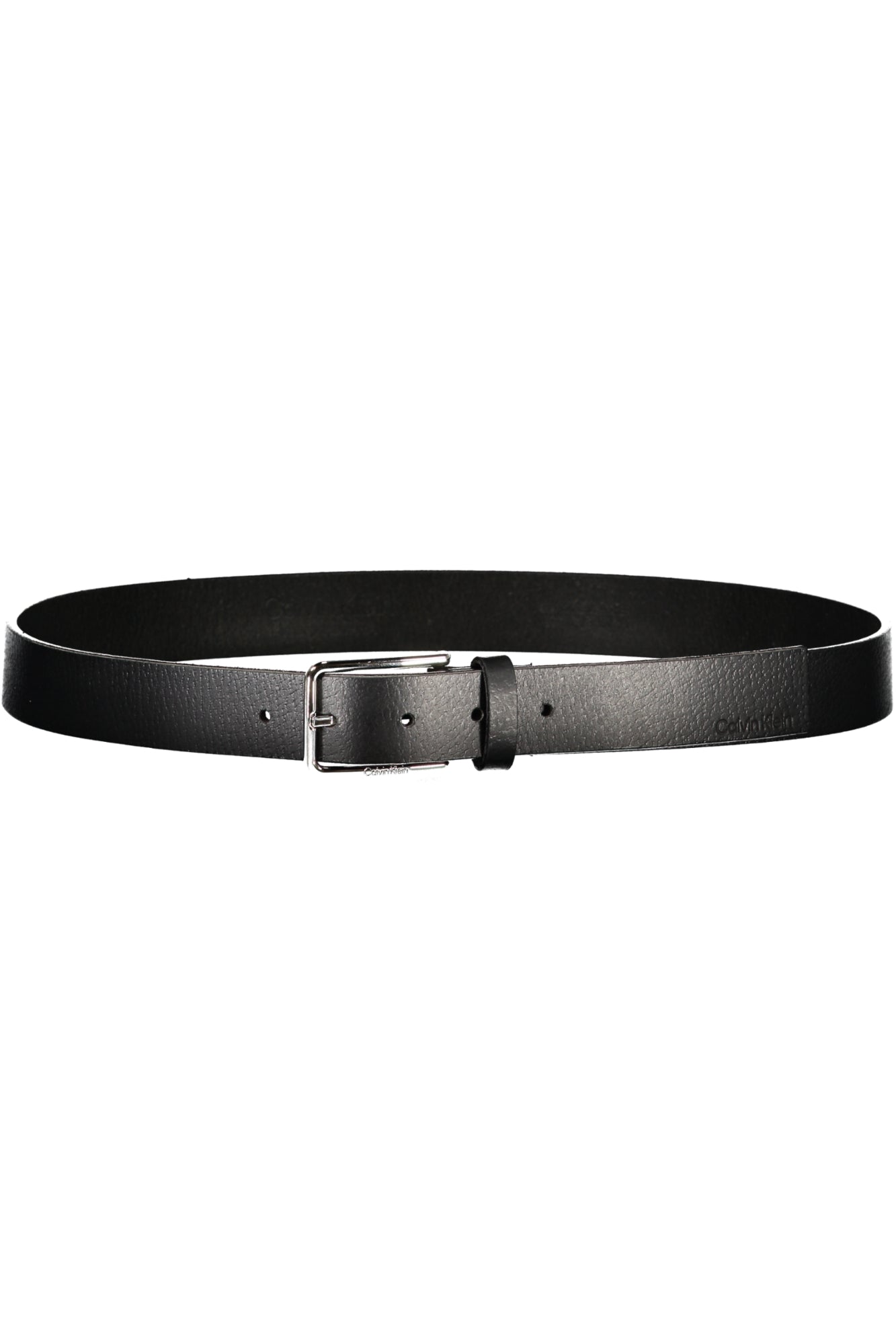 Men's black leather belt