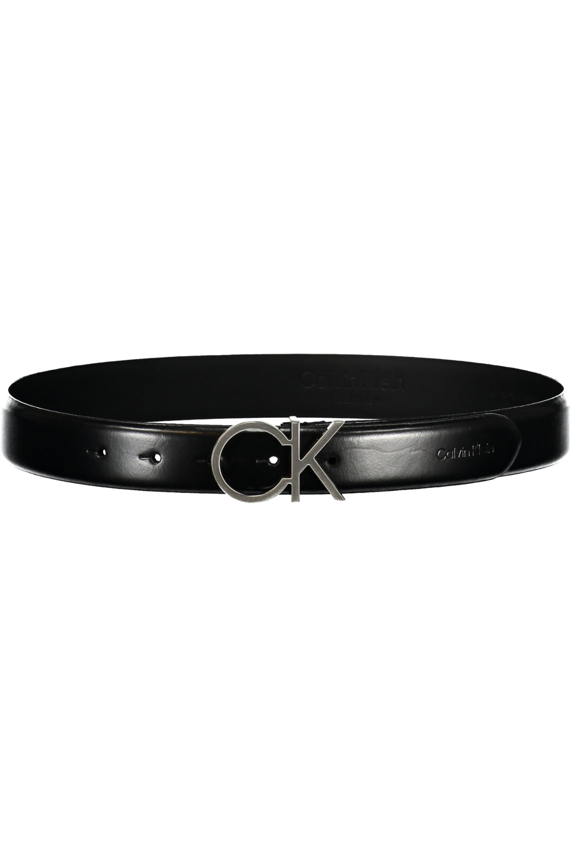 Men's black leather belt