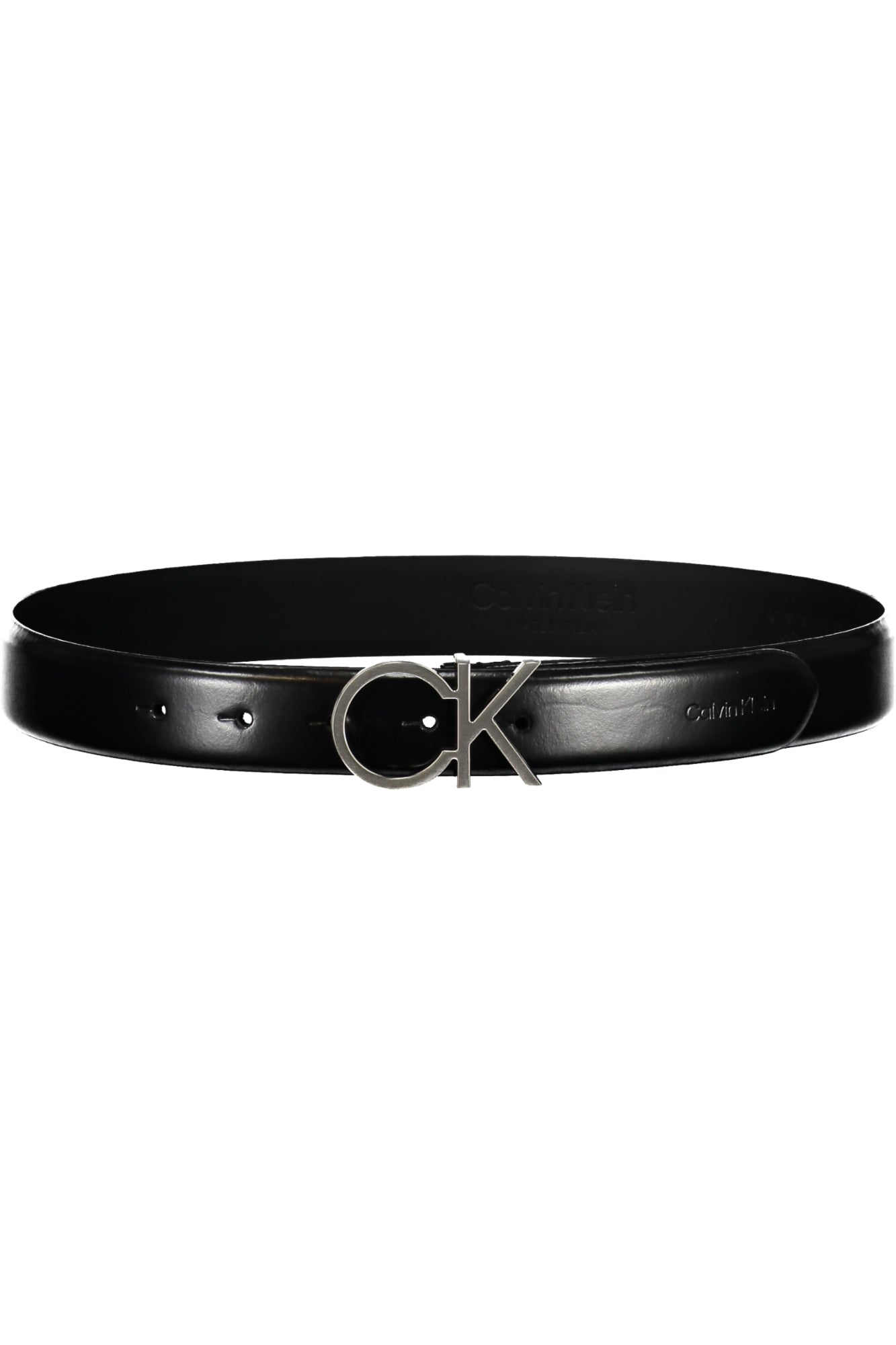 Men's black leather belt
