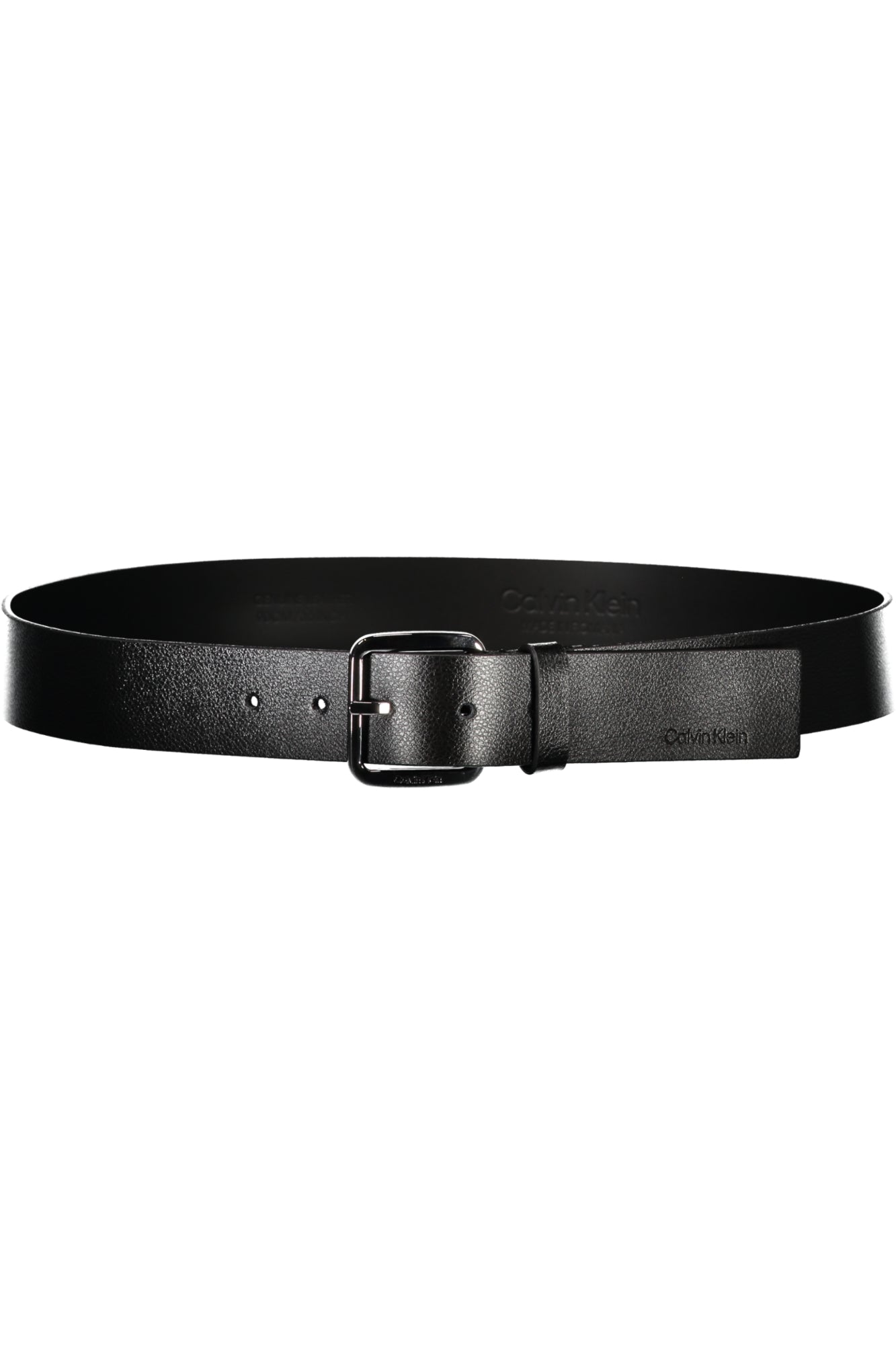 Men's black leather belt