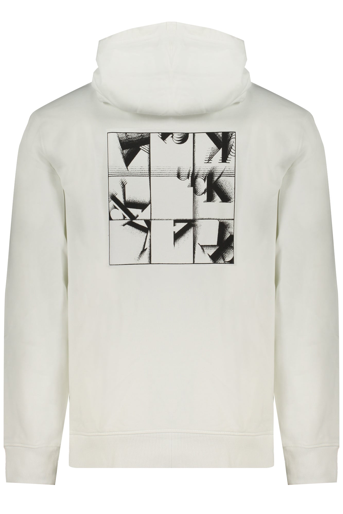 Men's white zipless sweatshirt