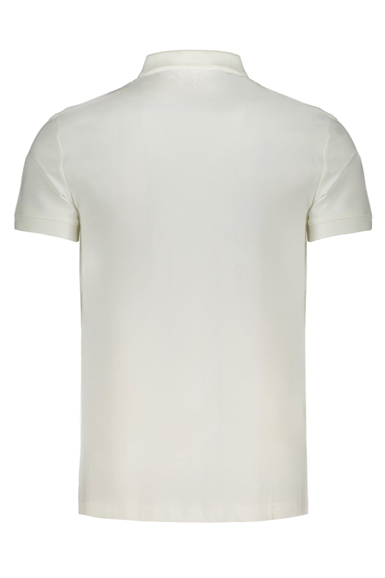 Men's white short sleeve polo shirt