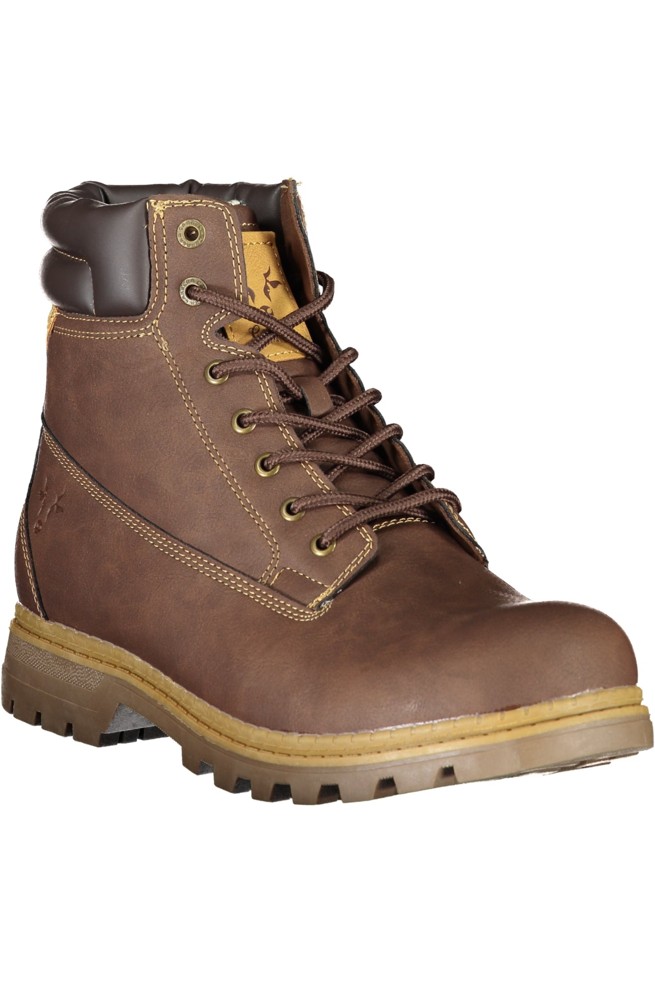 Brown men's boot footwear