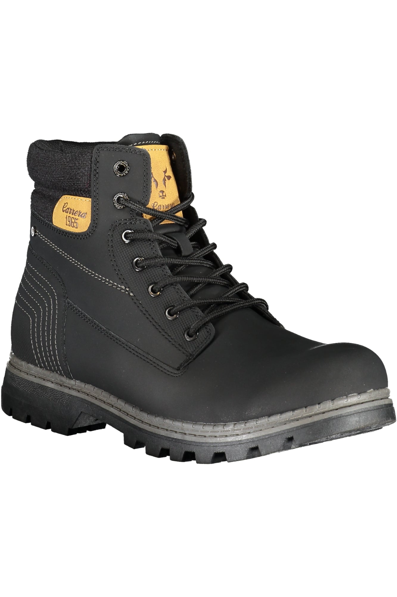 Black men's boot footwear